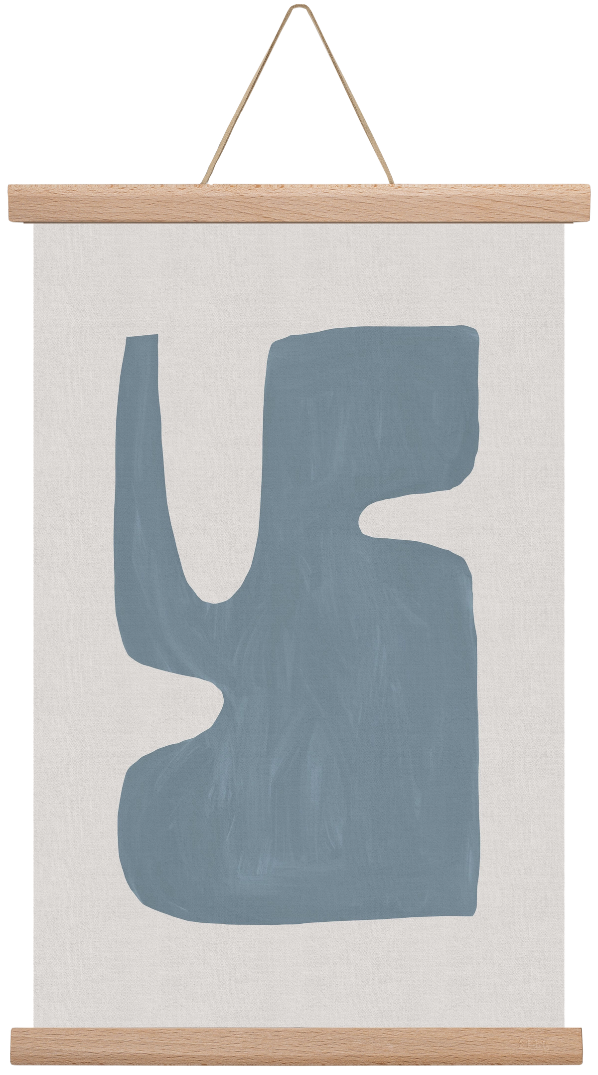 Mid Century Blue I, 30x45 cm (30x45 cm), Tölgy akasztó