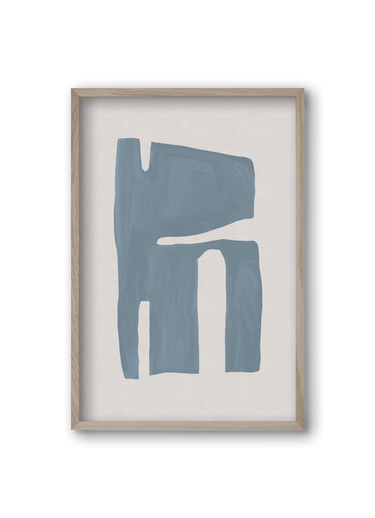 Mid Century Blue II, 20x30 cm (20x30 cm), Tölgy keret