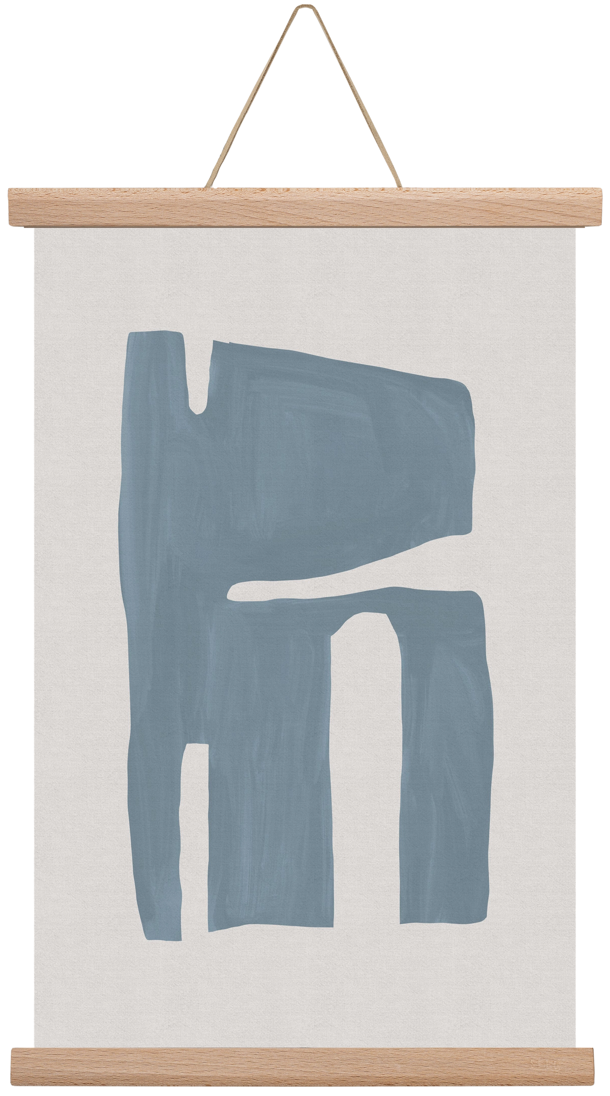 Mid Century Blue II, 30x45 cm (30x45 cm), Tölgy akasztó