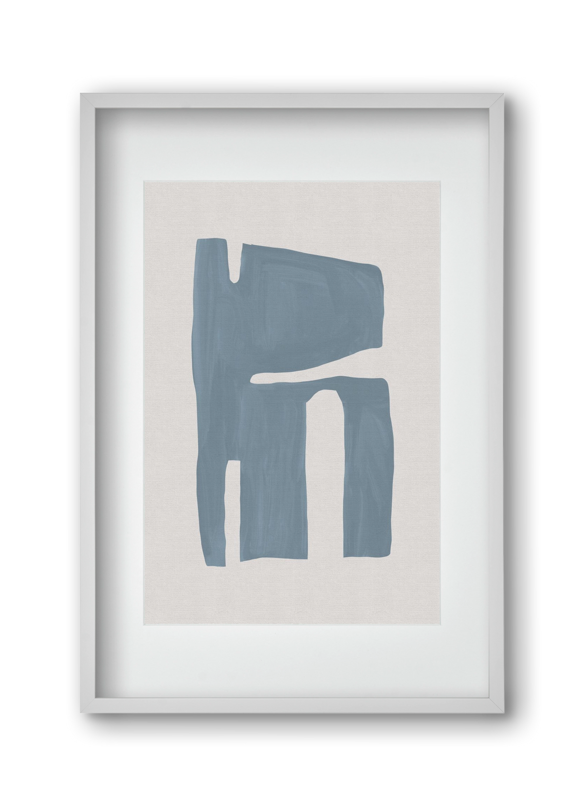 Mid Century Blue II, 30x45 cm (20x30 cm), Fehér keret, paszpartuval