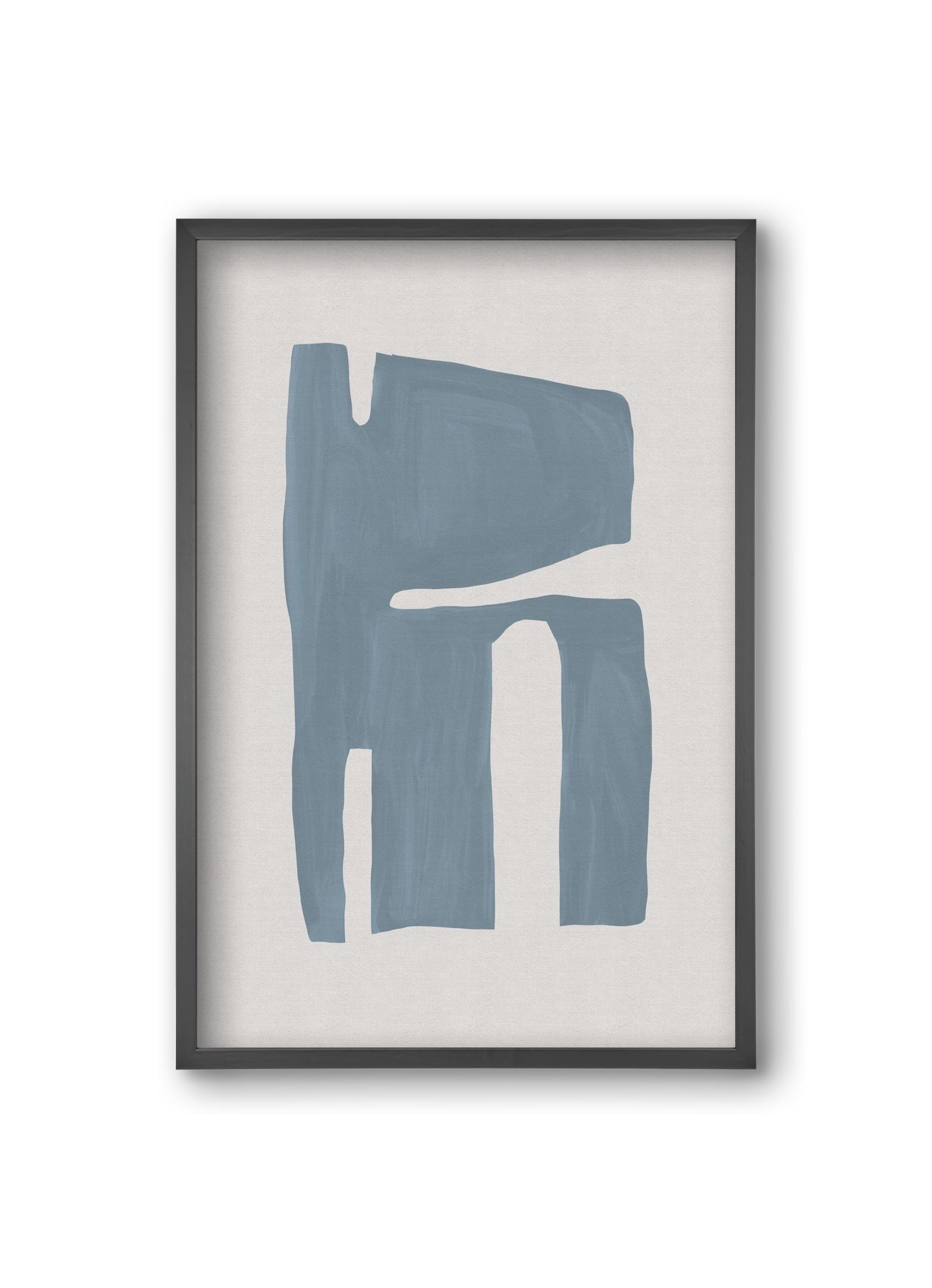 Mid Century Blue II, 20x30 cm (20x30 cm), Fekete keret