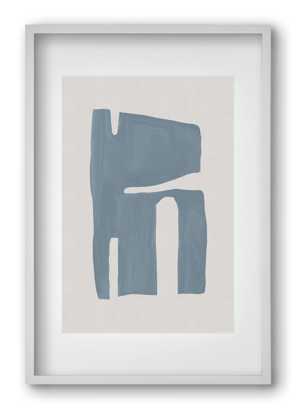 Mid Century Blue II, 40x60 cm (30x45 cm), Fehér keret, paszpartuval