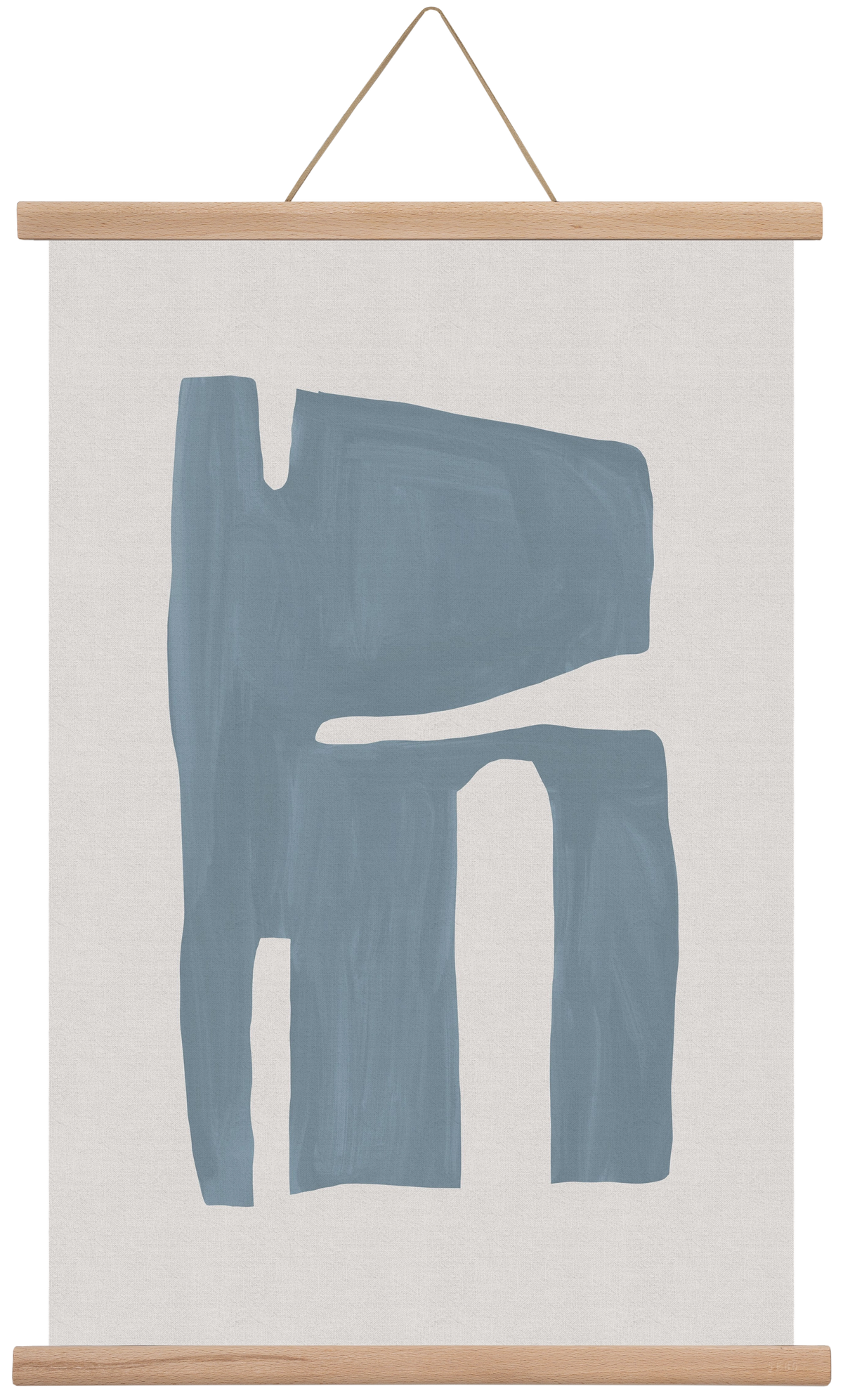 Mid Century Blue II, 40x60 cm (40x60 cm), Tölgy akasztó