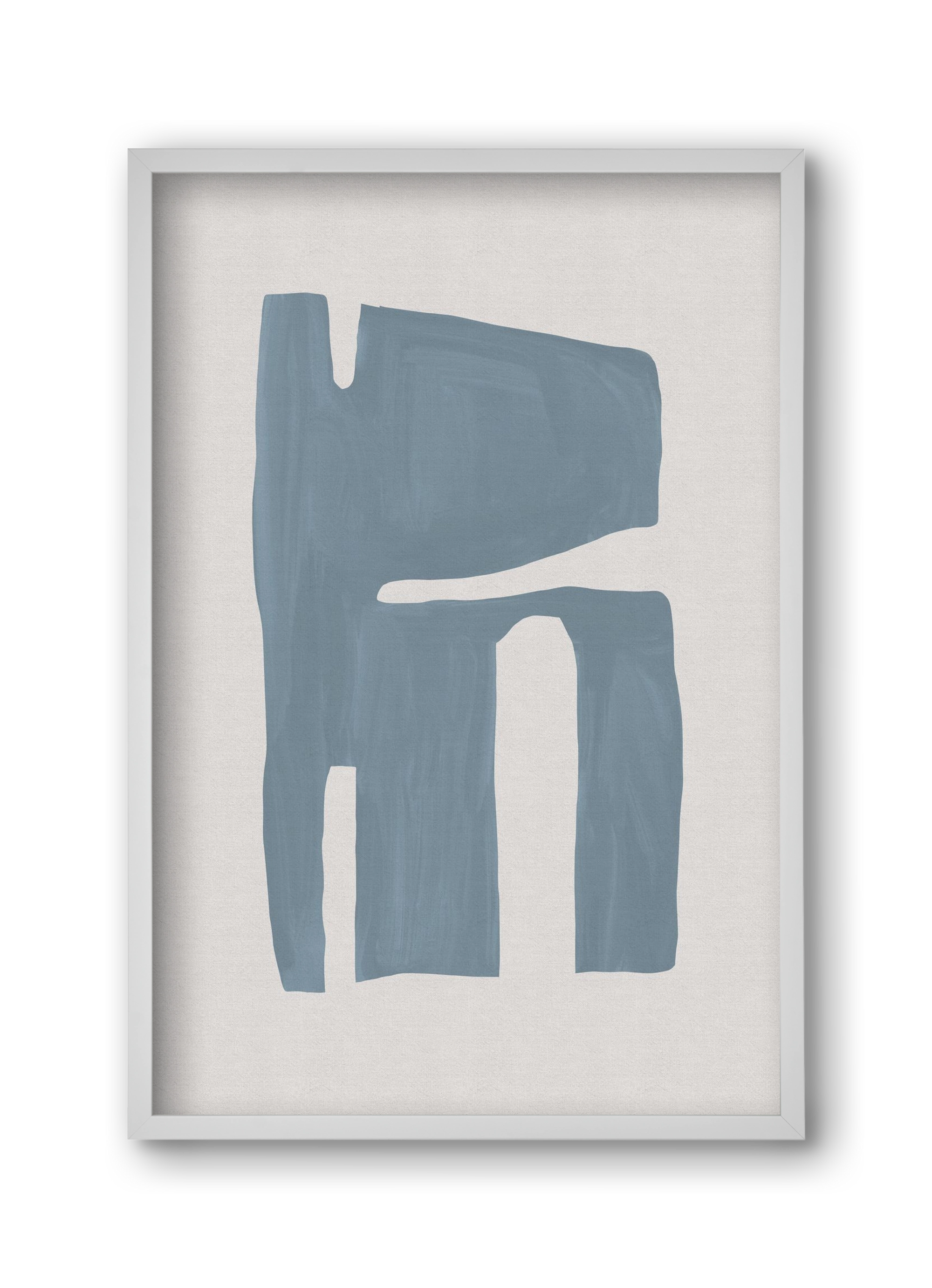 Mid Century Blue II, 30x45 cm (30x45 cm), Fehér keret