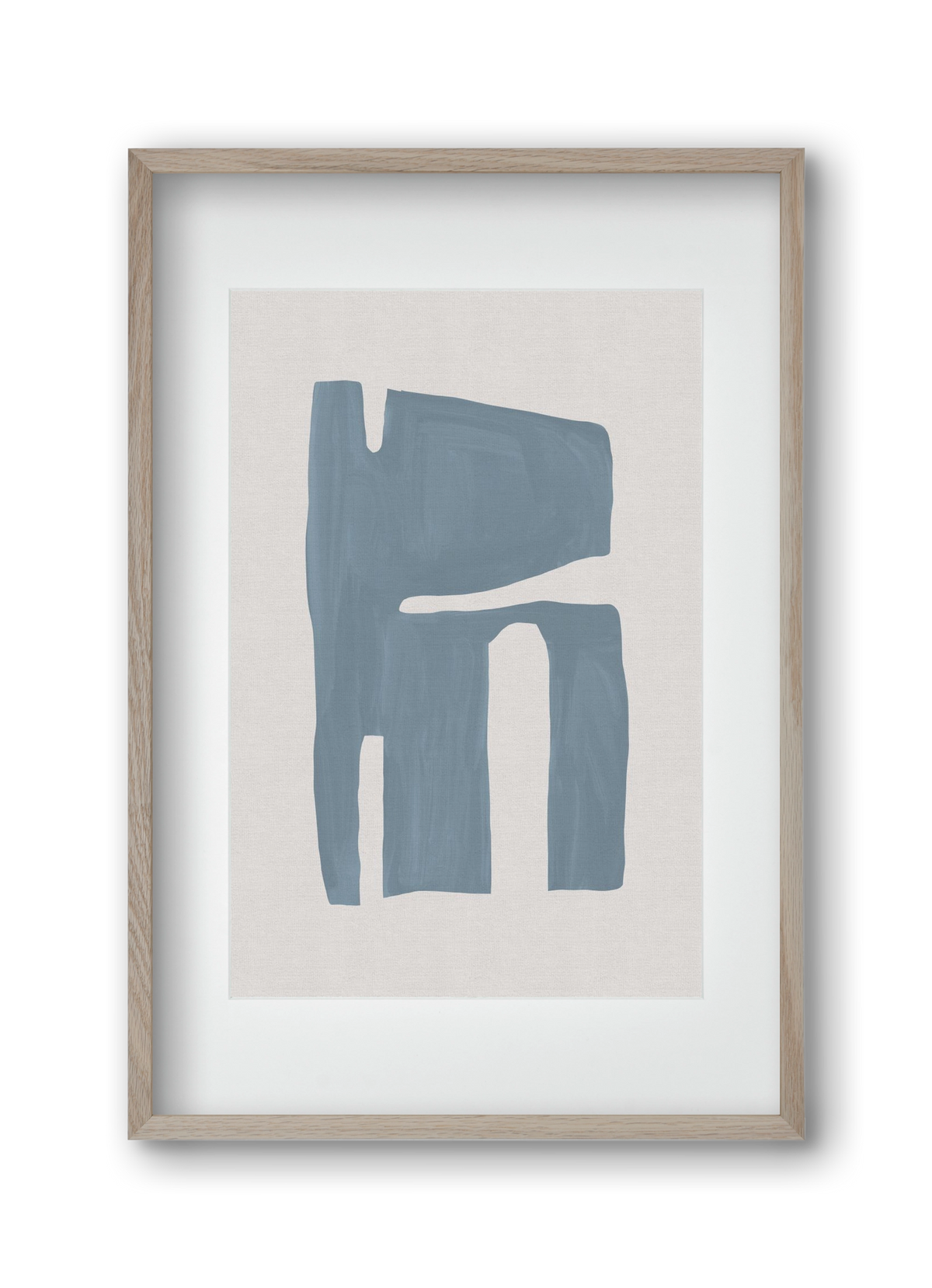 Mid Century Blue II, 30x45 cm (20x30 cm), Tölgy keret, paszpartuval