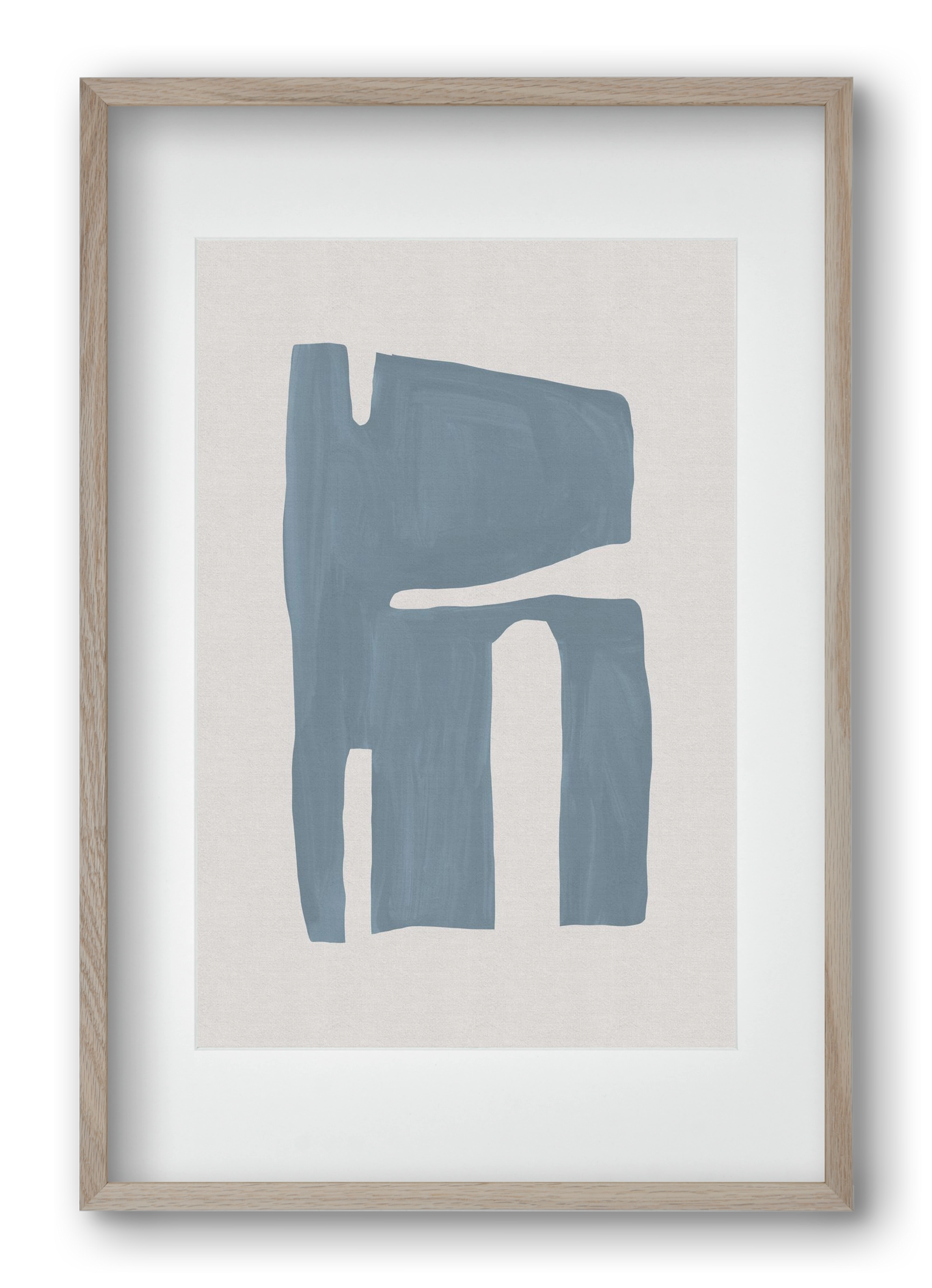 Mid Century Blue II, 40x60 cm (30x45 cm), Tölgy keret, paszpartuval