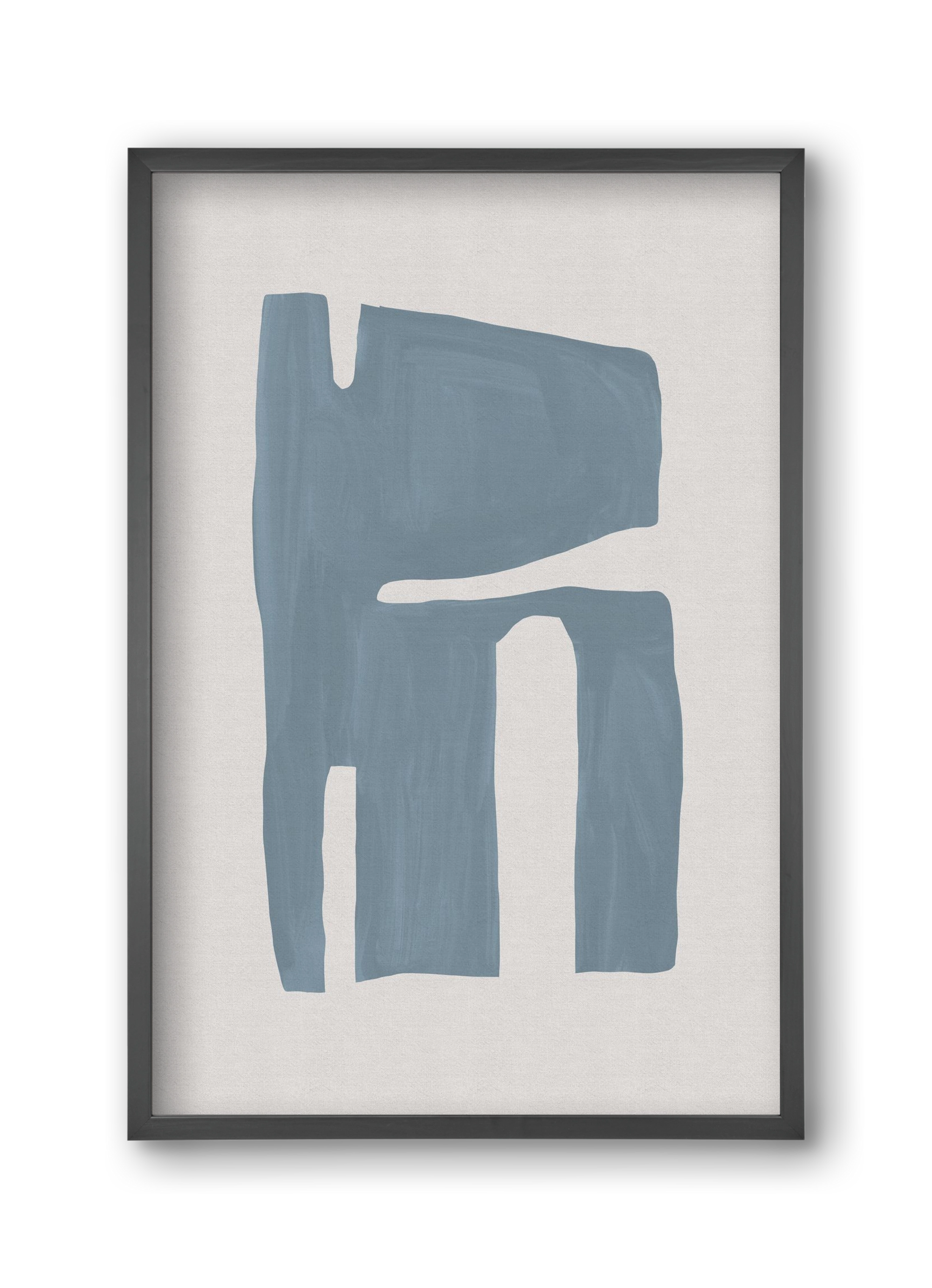 Mid Century Blue II, 30x45 cm (30x45 cm), Fekete keret