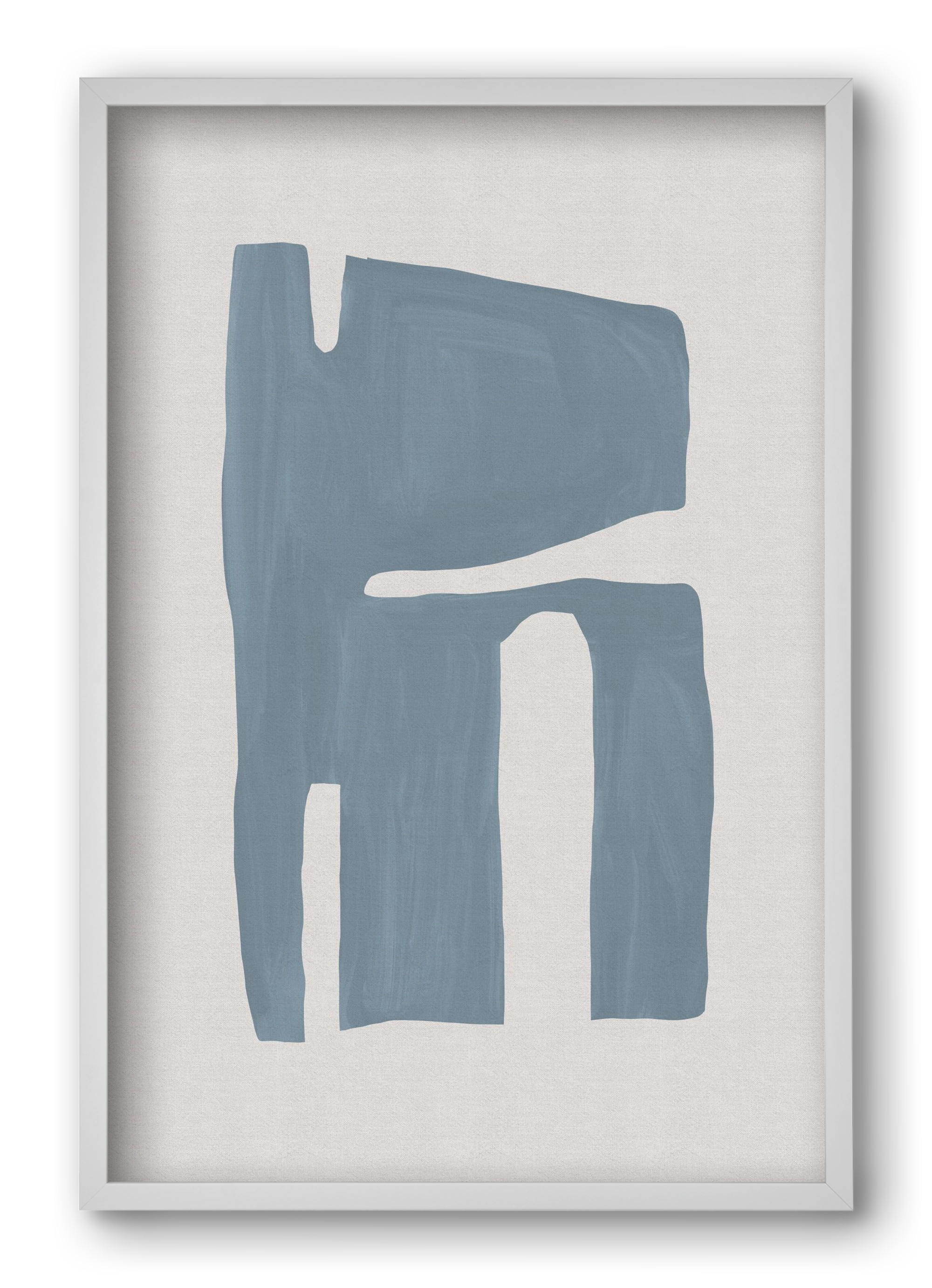 Mid Century Blue II, 40x60 cm (40x60 cm), Fehér keret