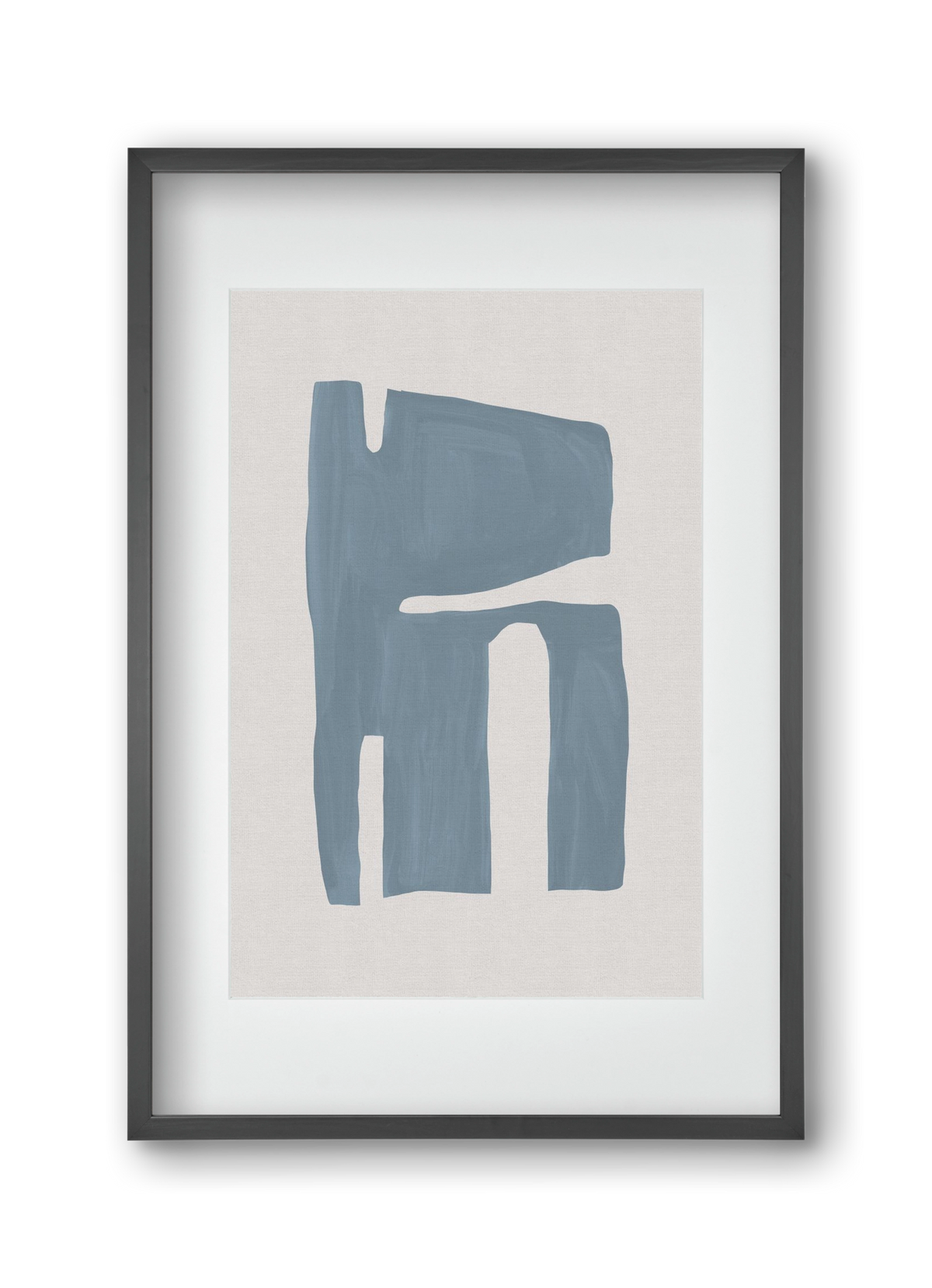 Mid Century Blue II, 30x45 cm (20x30 cm), Fekete keret, paszpartuval