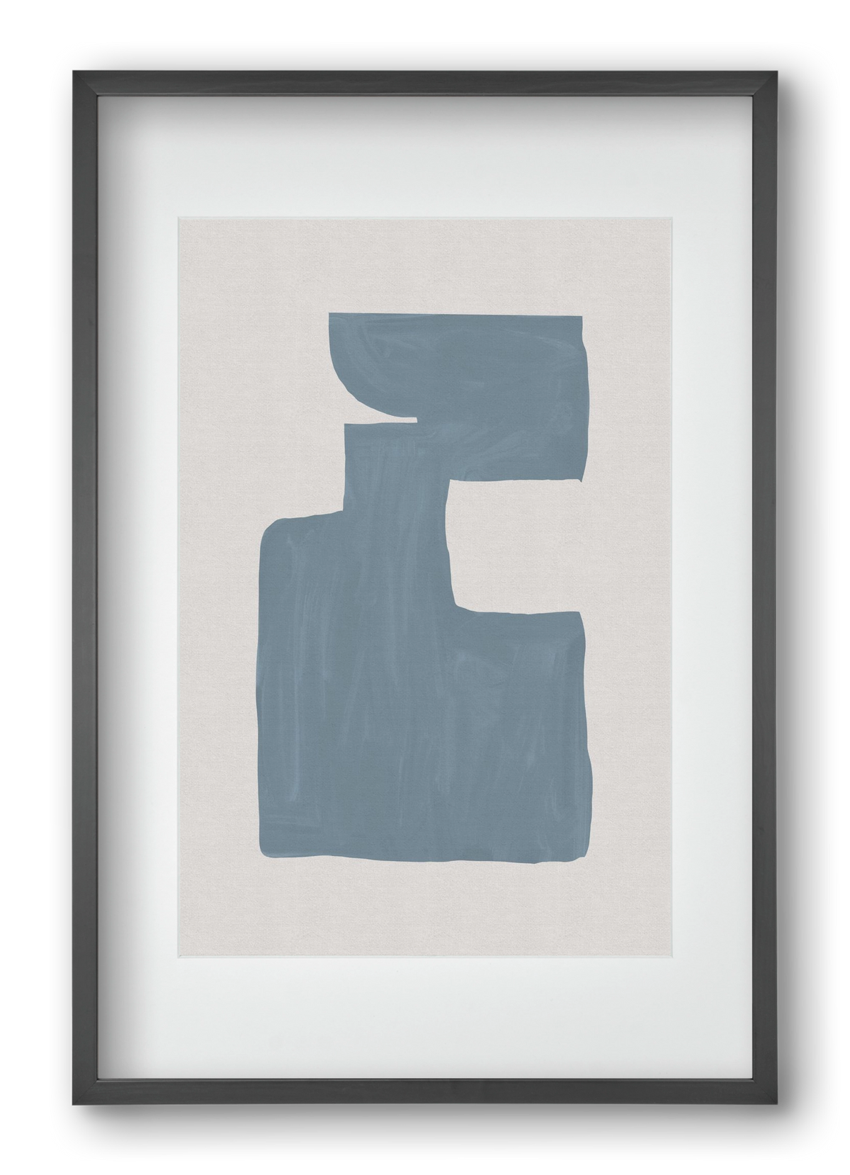 Mid Century Blue III, 40x60 cm (30x45 cm), Fekete keret, paszpartuval