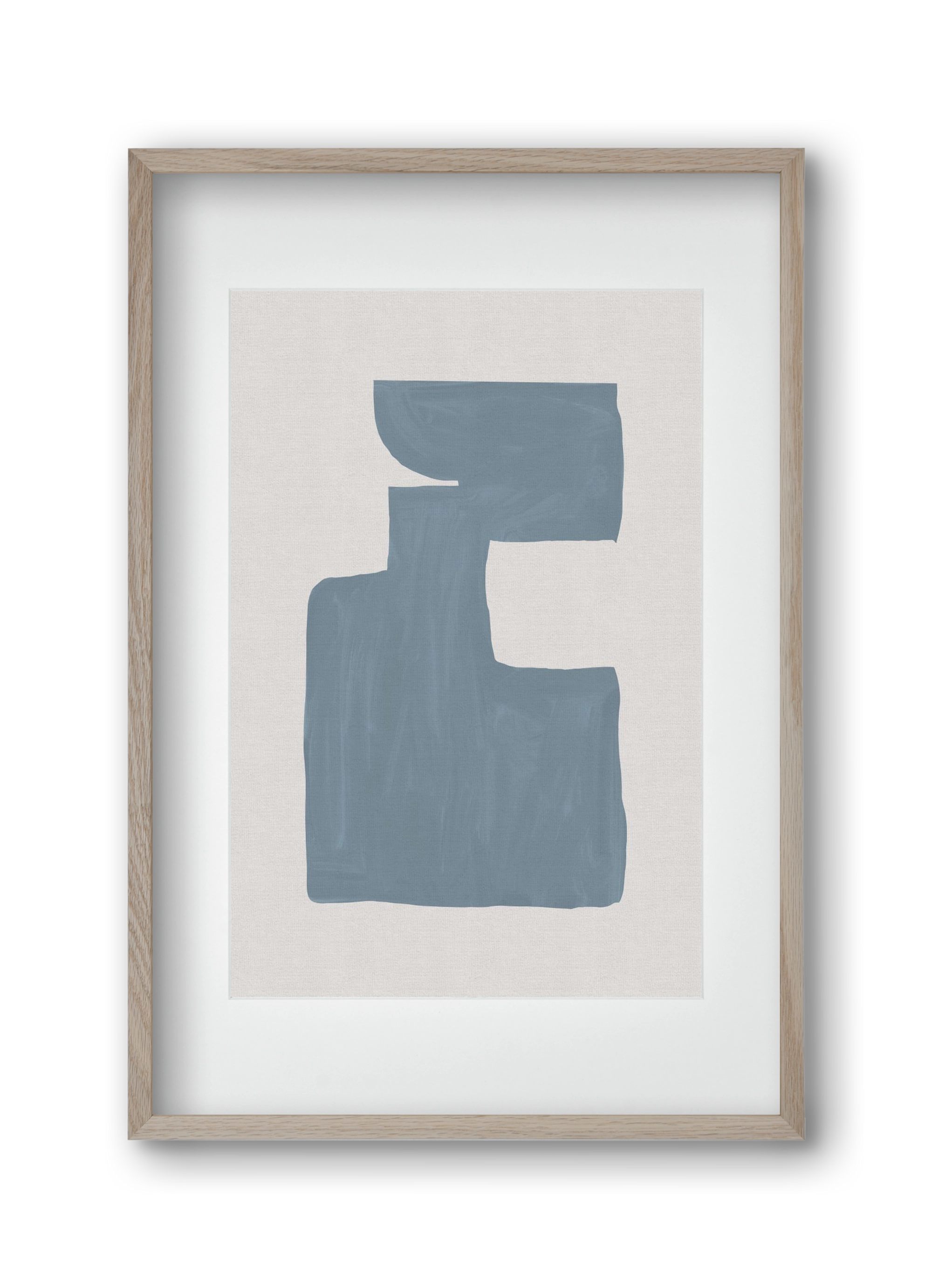 Mid Century Blue III, 30x45 cm (20x30 cm), Tölgy keret, paszpartuval