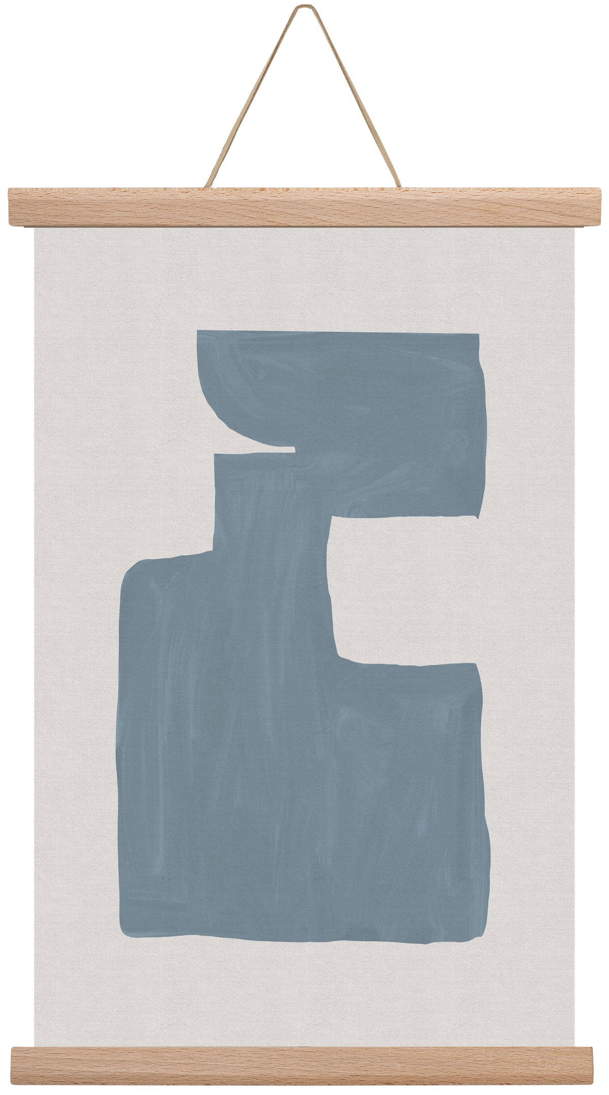 Mid Century Blue III, 30x45 cm (30x45 cm), Tölgy akasztó