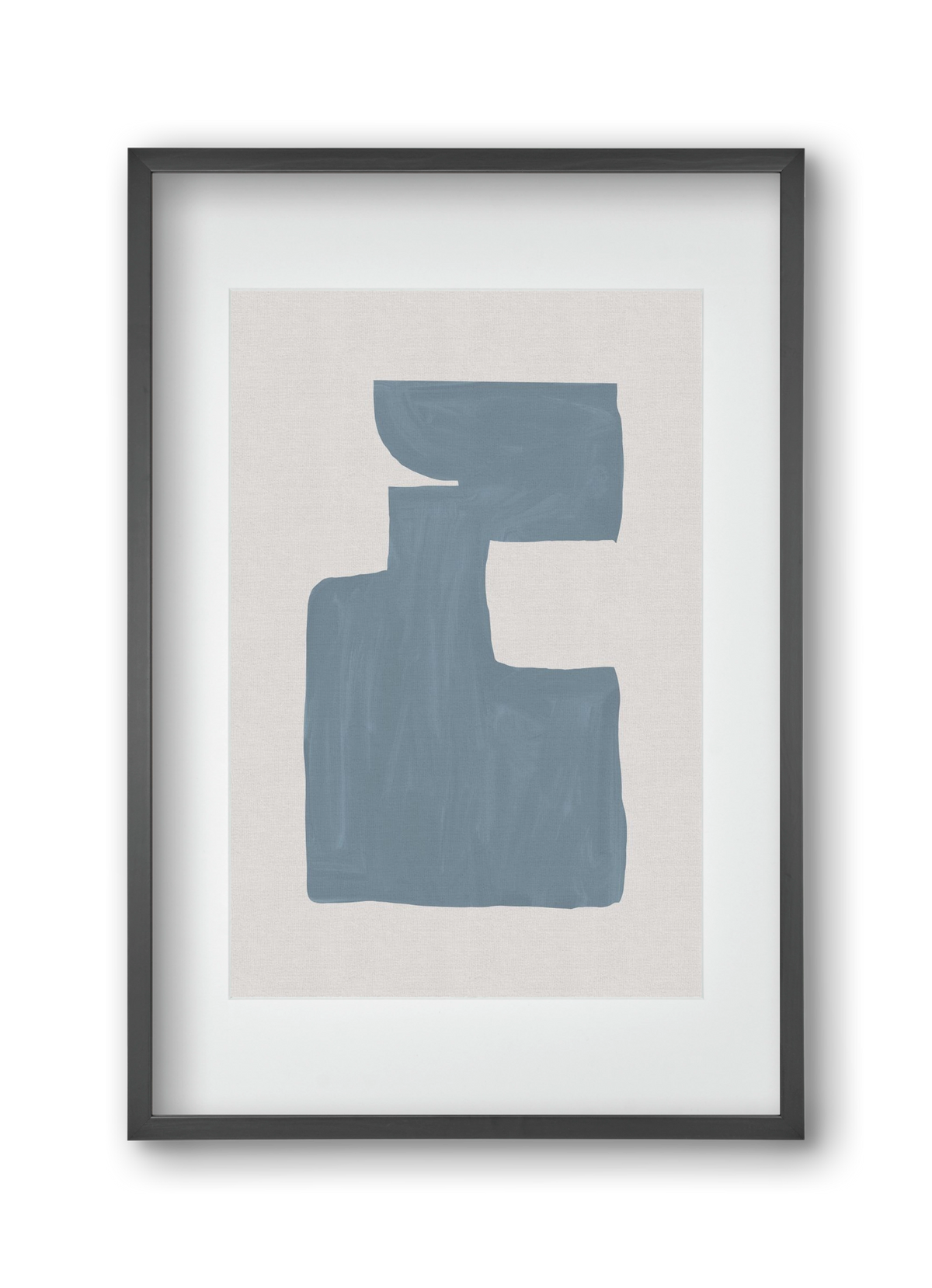 Mid Century Blue III, 30x45 cm (20x30 cm), Fekete keret, paszpartuval