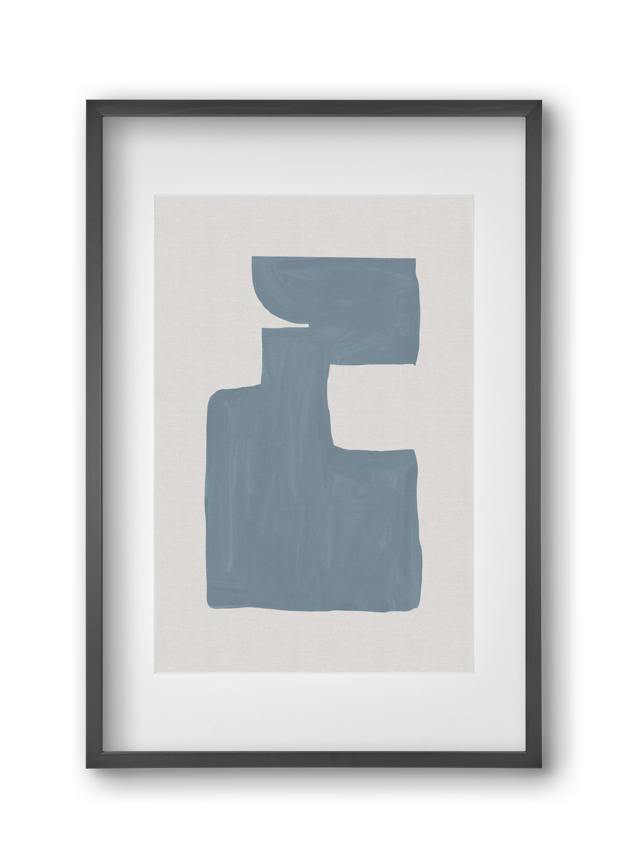 Mid Century Blue III, 30x45 cm (20x30 cm), Fekete keret, paszpartuval