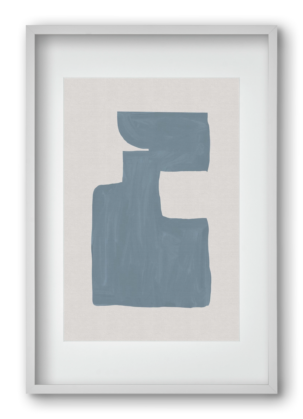 Mid Century Blue III, 40x60 cm (30x45 cm), Fehér keret, paszpartuval