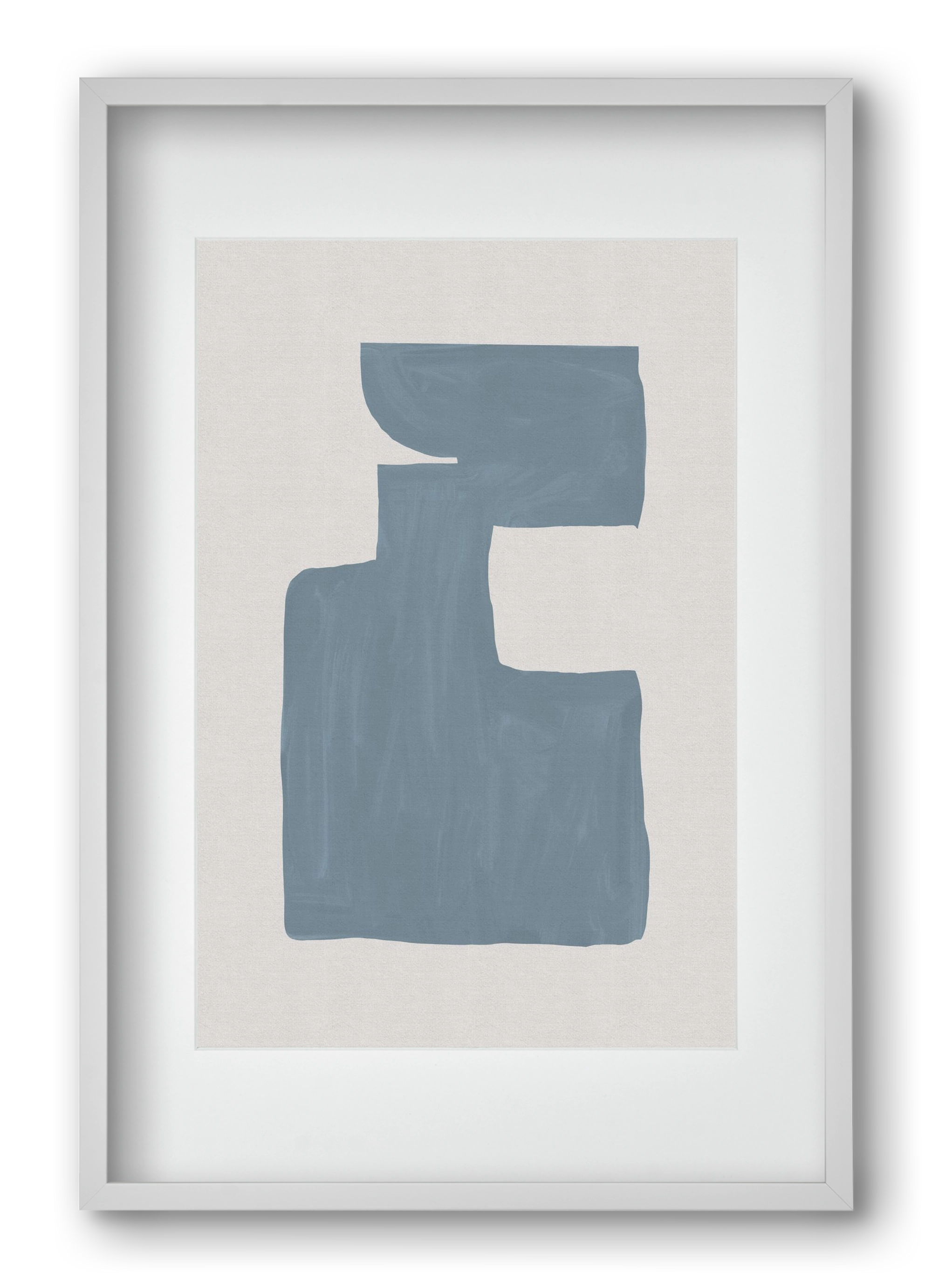 Mid Century Blue III, 40x60 cm (30x45 cm), Fehér keret, paszpartuval