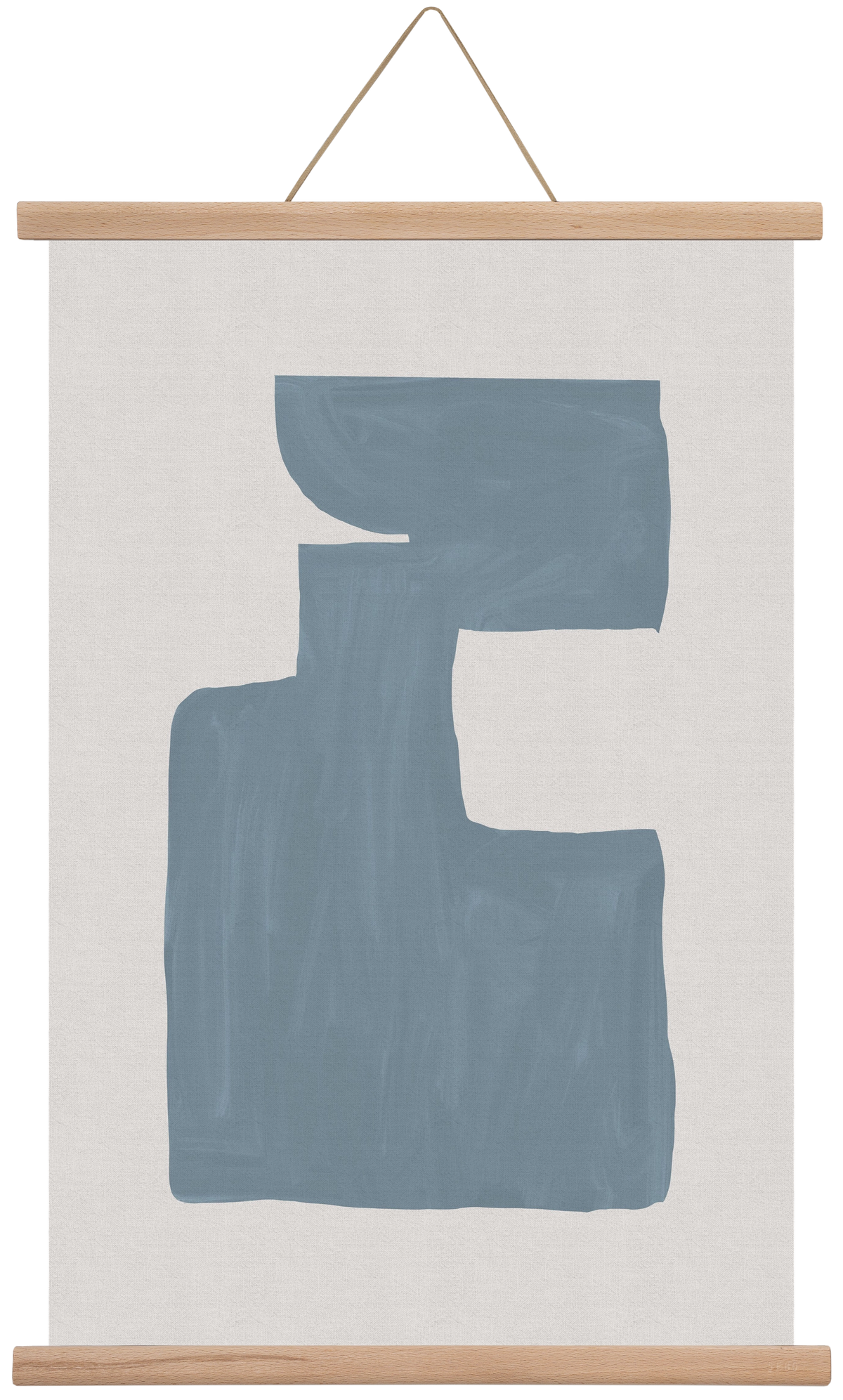 Mid Century Blue III, 40x60 cm (40x60 cm), Tölgy akasztó