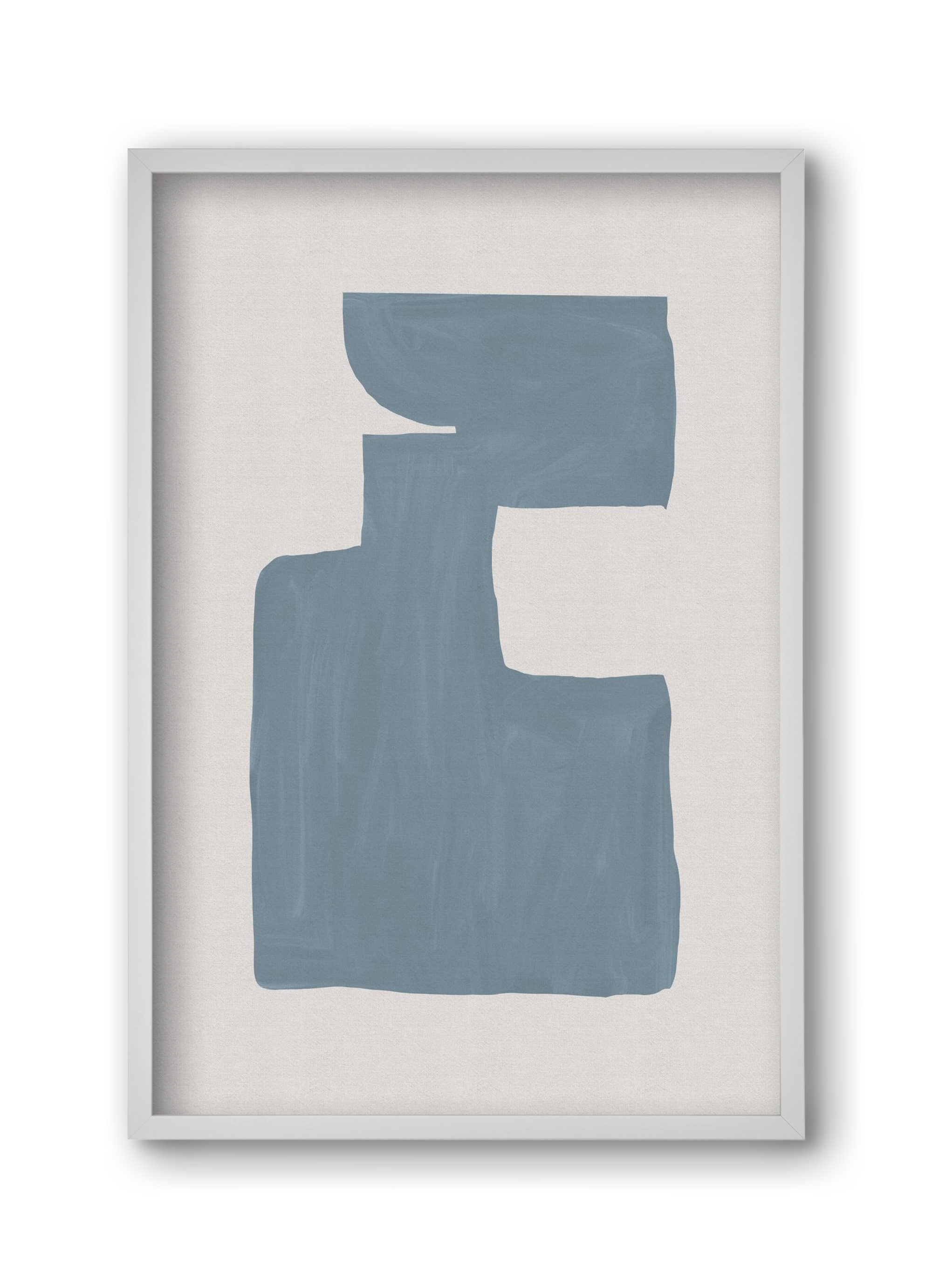 Mid Century Blue III, 30x45 cm (30x45 cm), Fehér keret