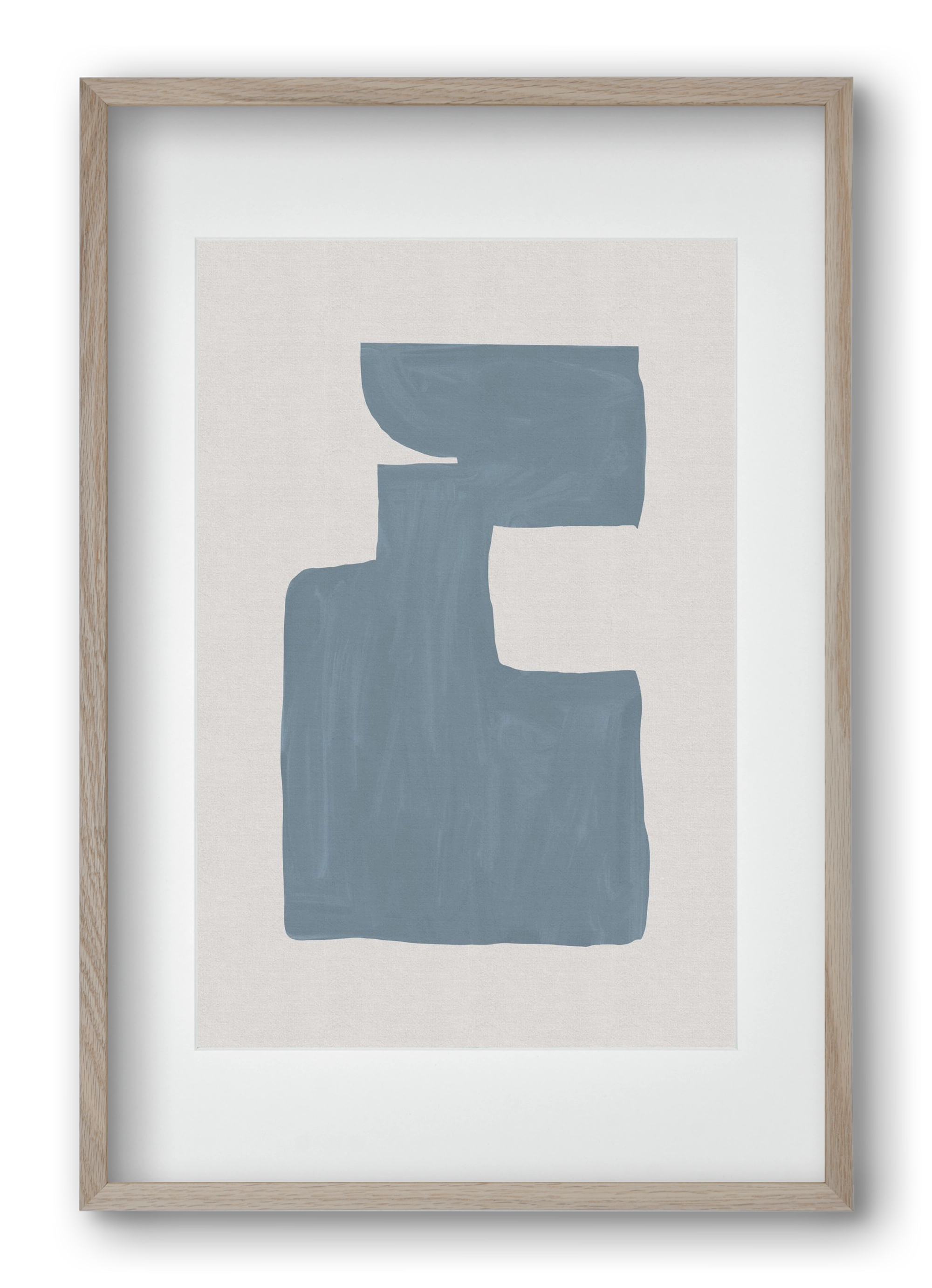 Mid Century Blue III, 40x60 cm (30x45 cm), Tölgy keret, paszpartuval