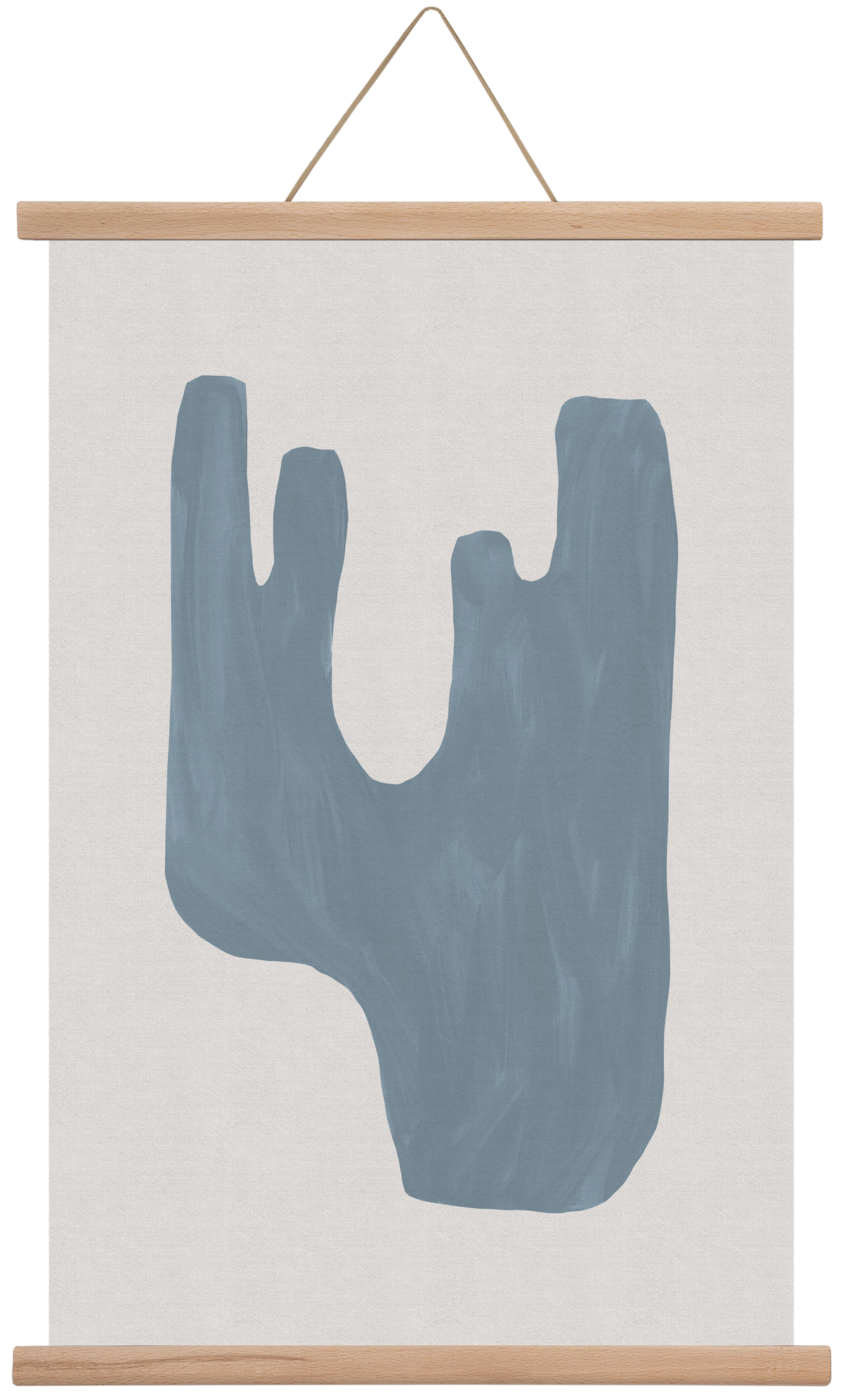 Mid Century Blue IV, 40x60 cm (40x60 cm), Tölgy akasztó