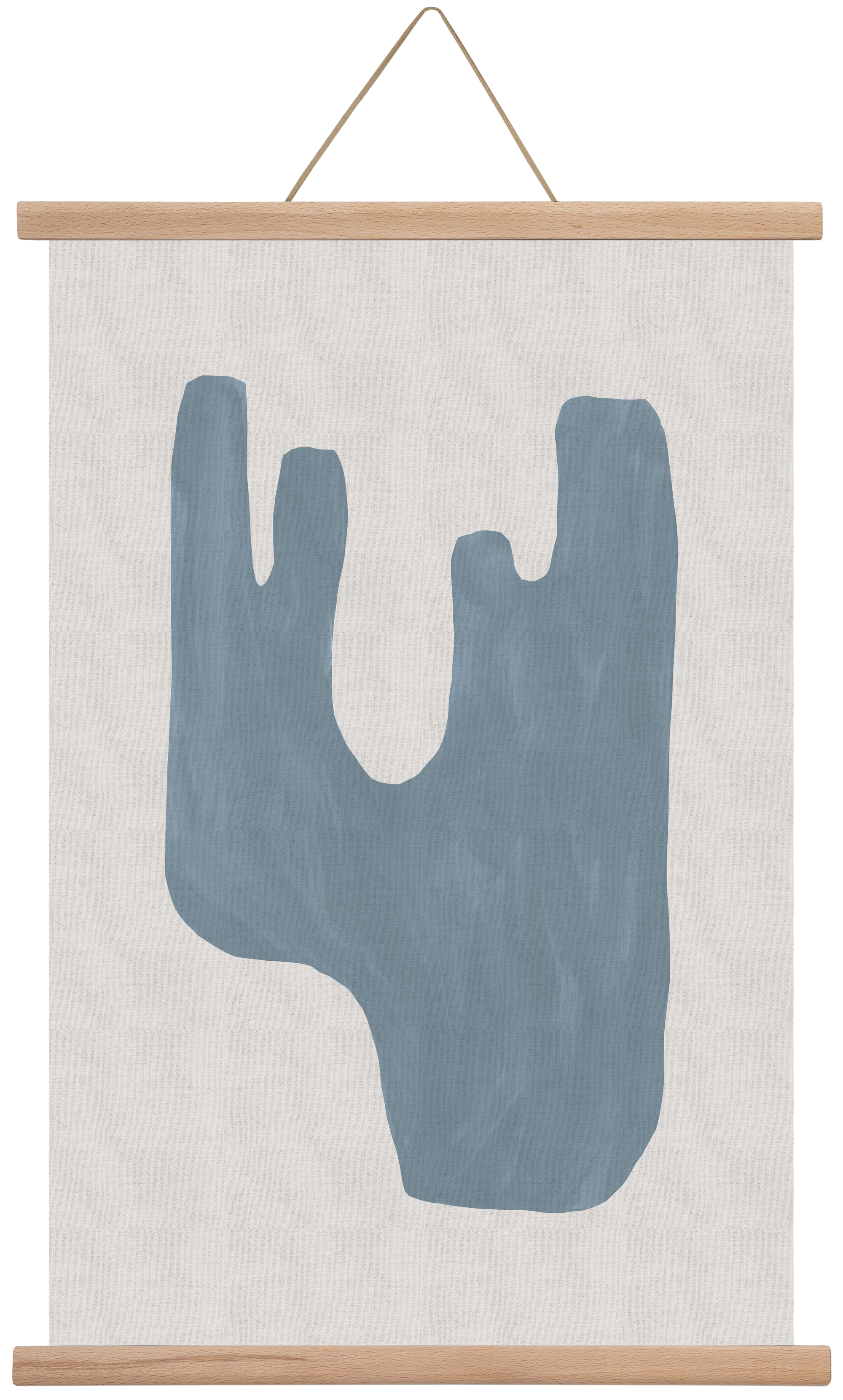 Mid Century Blue IV, 40x60 cm (40x60 cm), Tölgy akasztó