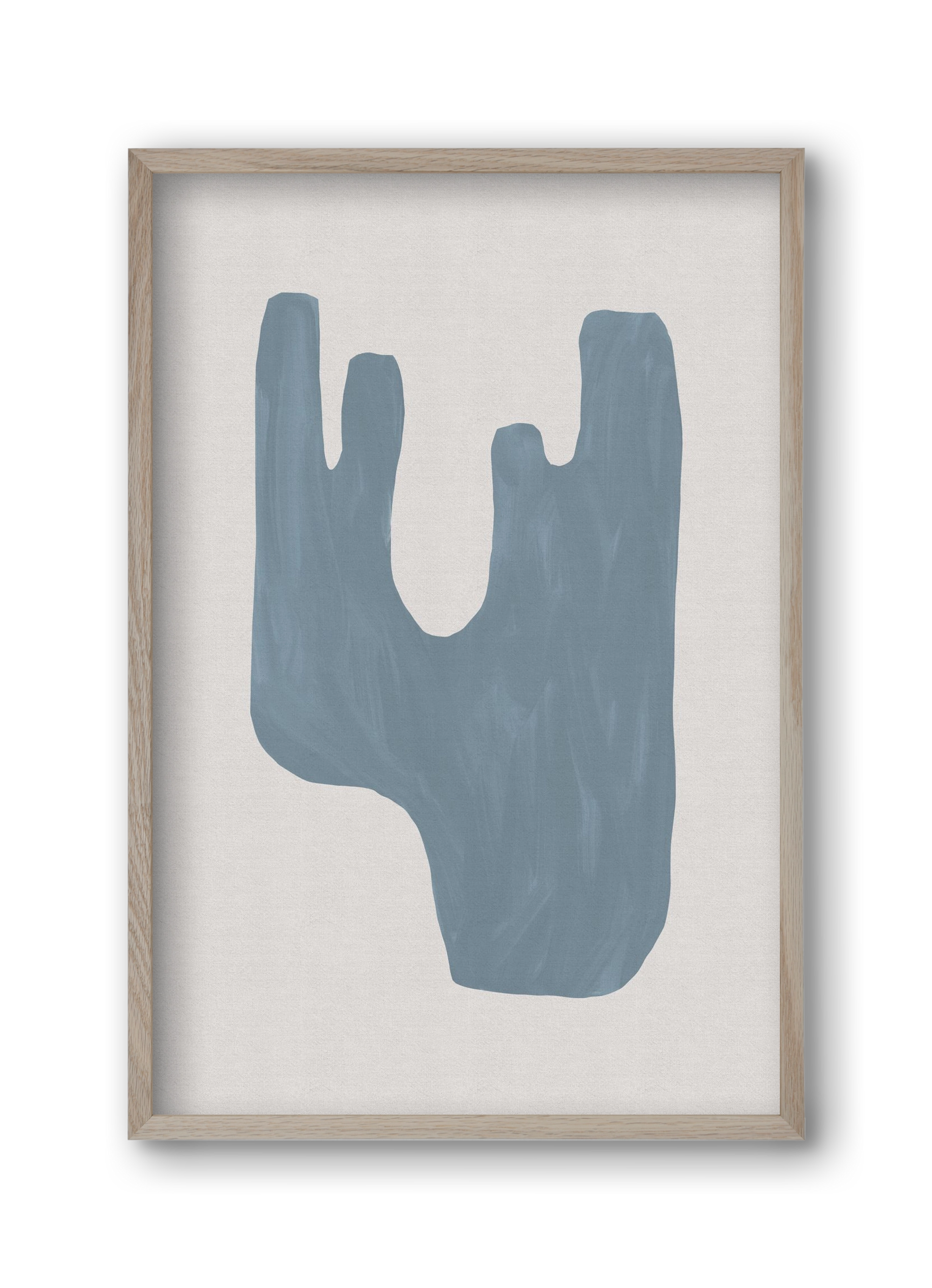 Mid Century Blue IV, 30x45 cm (30x45 cm), Tölgy keret