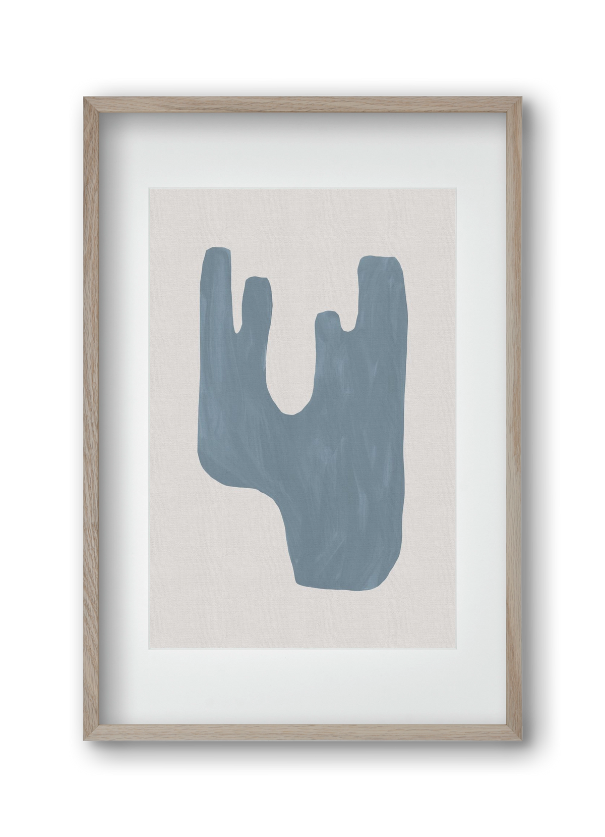 Mid Century Blue IV, 30x45 cm (20x30 cm), Tölgy keret, paszpartuval