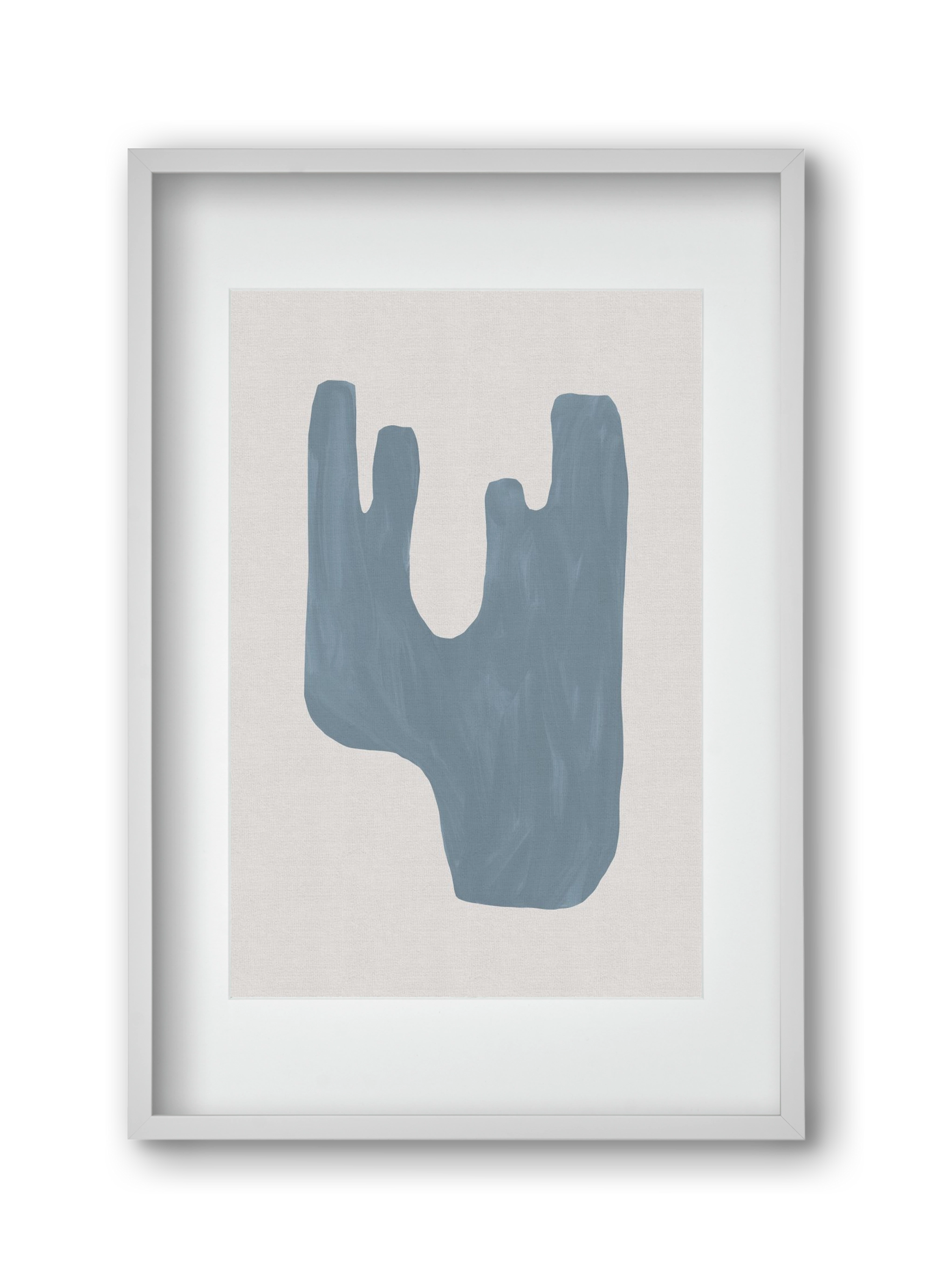 Mid Century Blue IV, 30x45 cm (20x30 cm), Fehér keret, paszpartuval