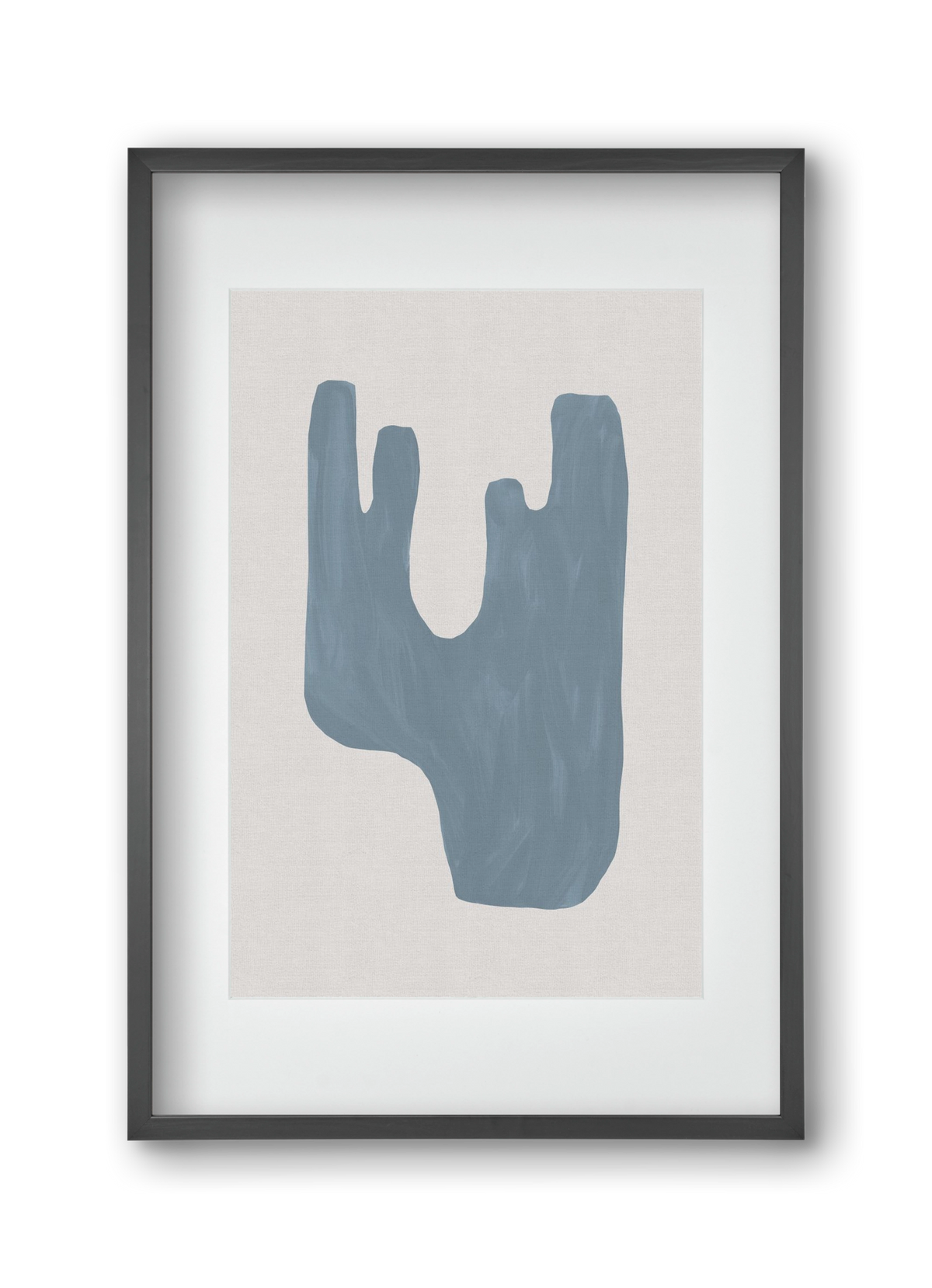 Mid Century Blue IV, 30x45 cm (20x30 cm), Fekete keret, paszpartuval