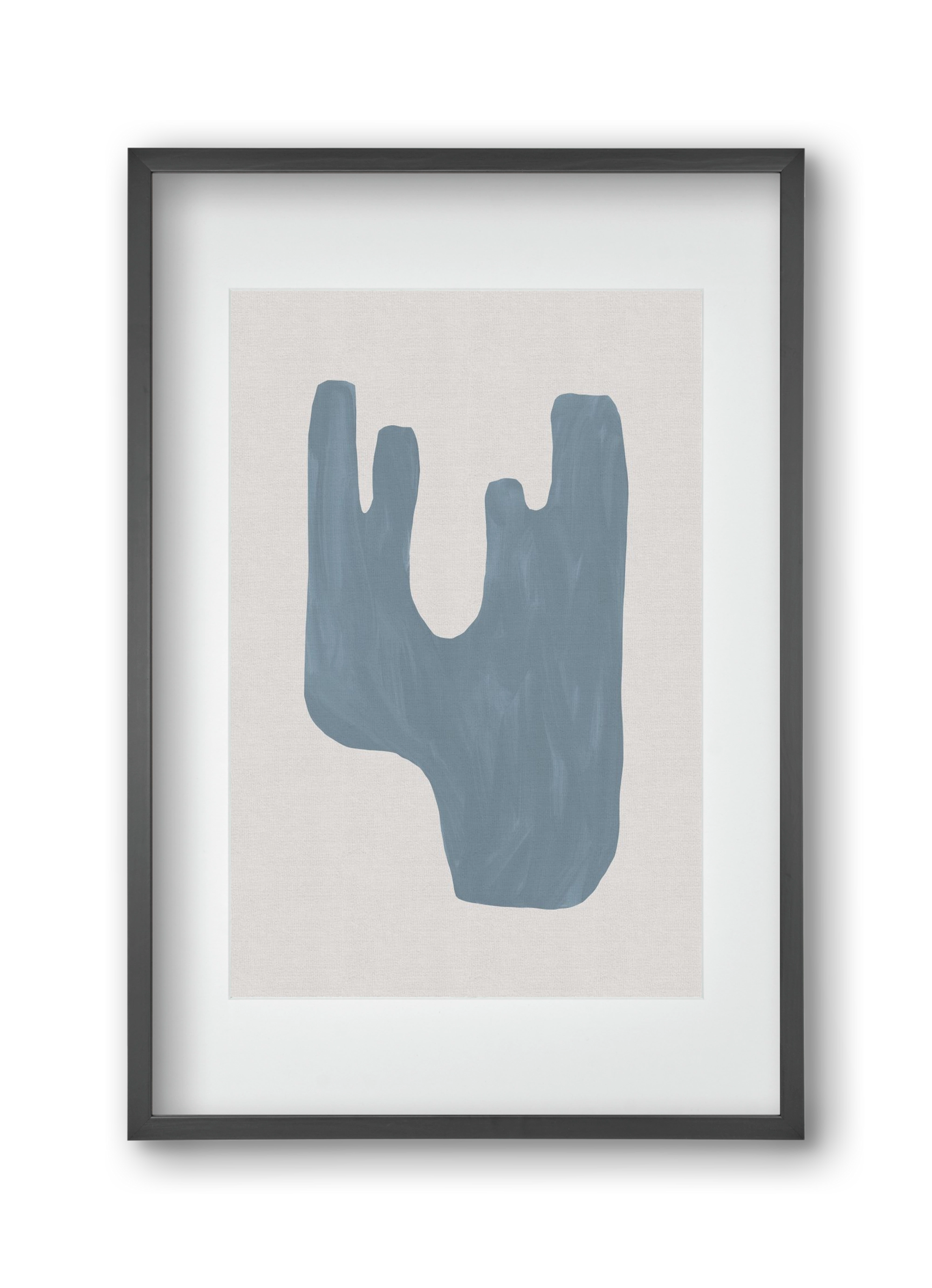 Mid Century Blue IV, 30x45 cm (20x30 cm), Fekete keret, paszpartuval