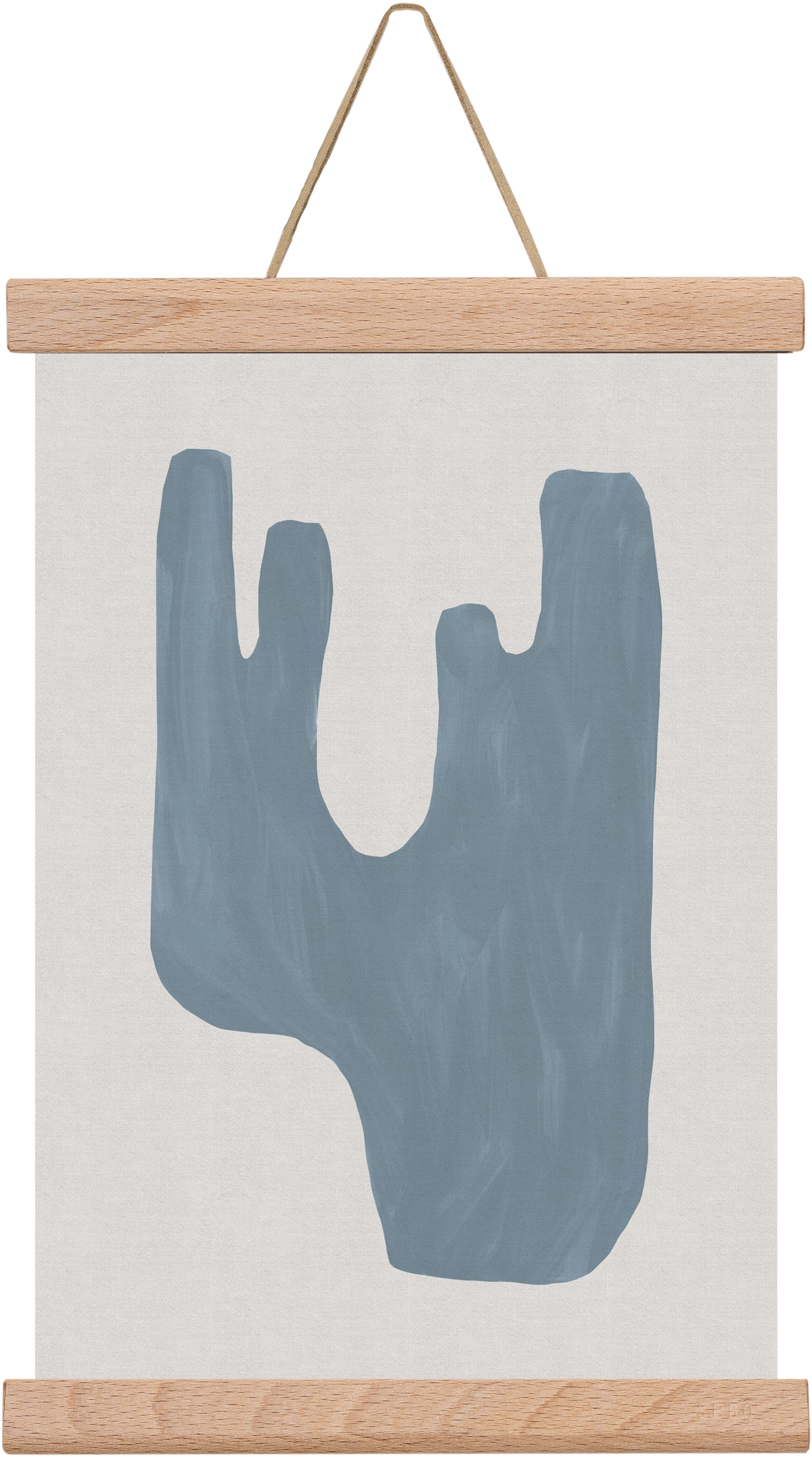 Mid Century Blue IV, 20x30 cm (20x30 cm), Tölgy akasztó