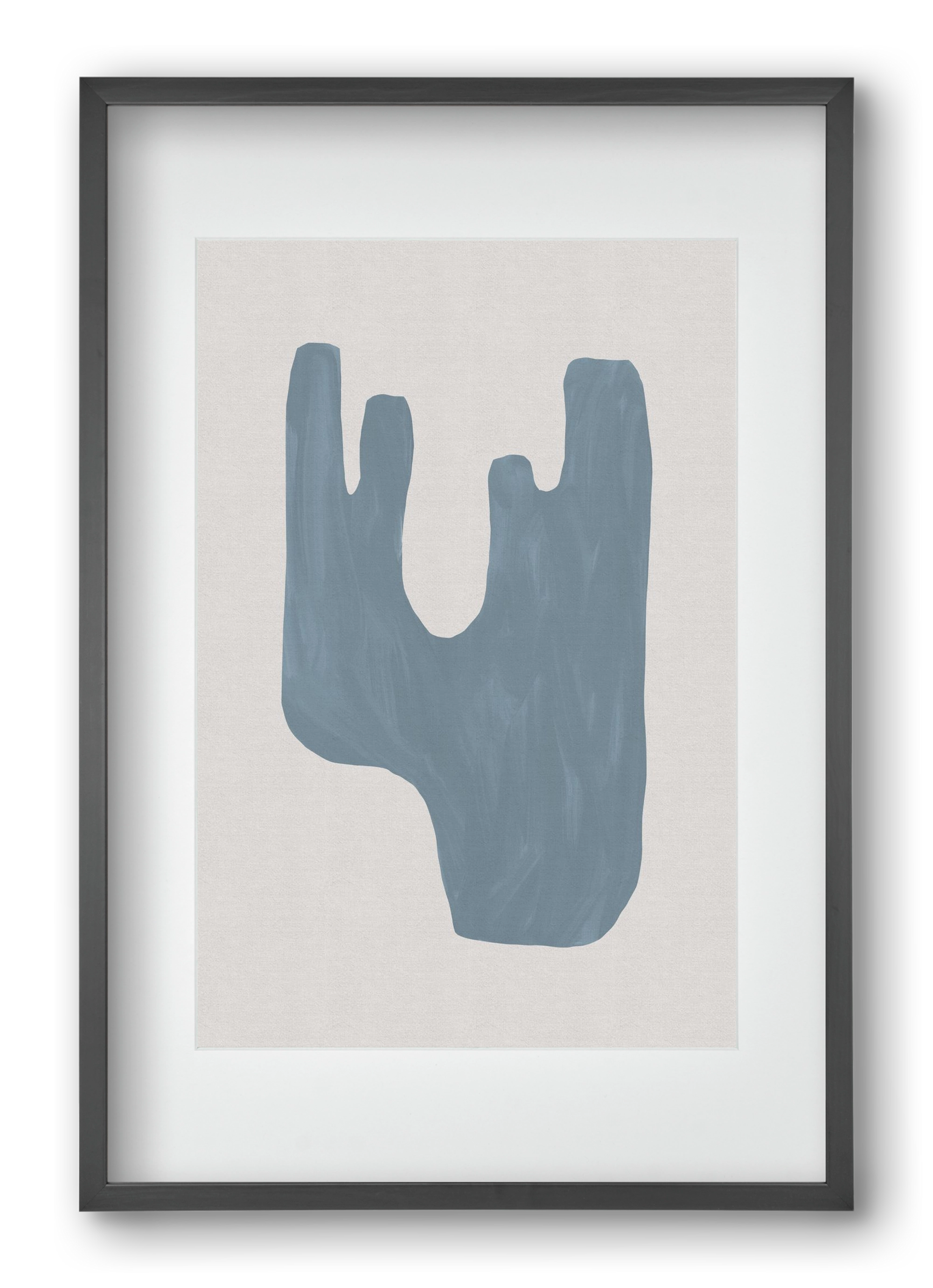 Mid Century Blue IV, 40x60 cm (30x45 cm), Fekete keret, paszpartuval