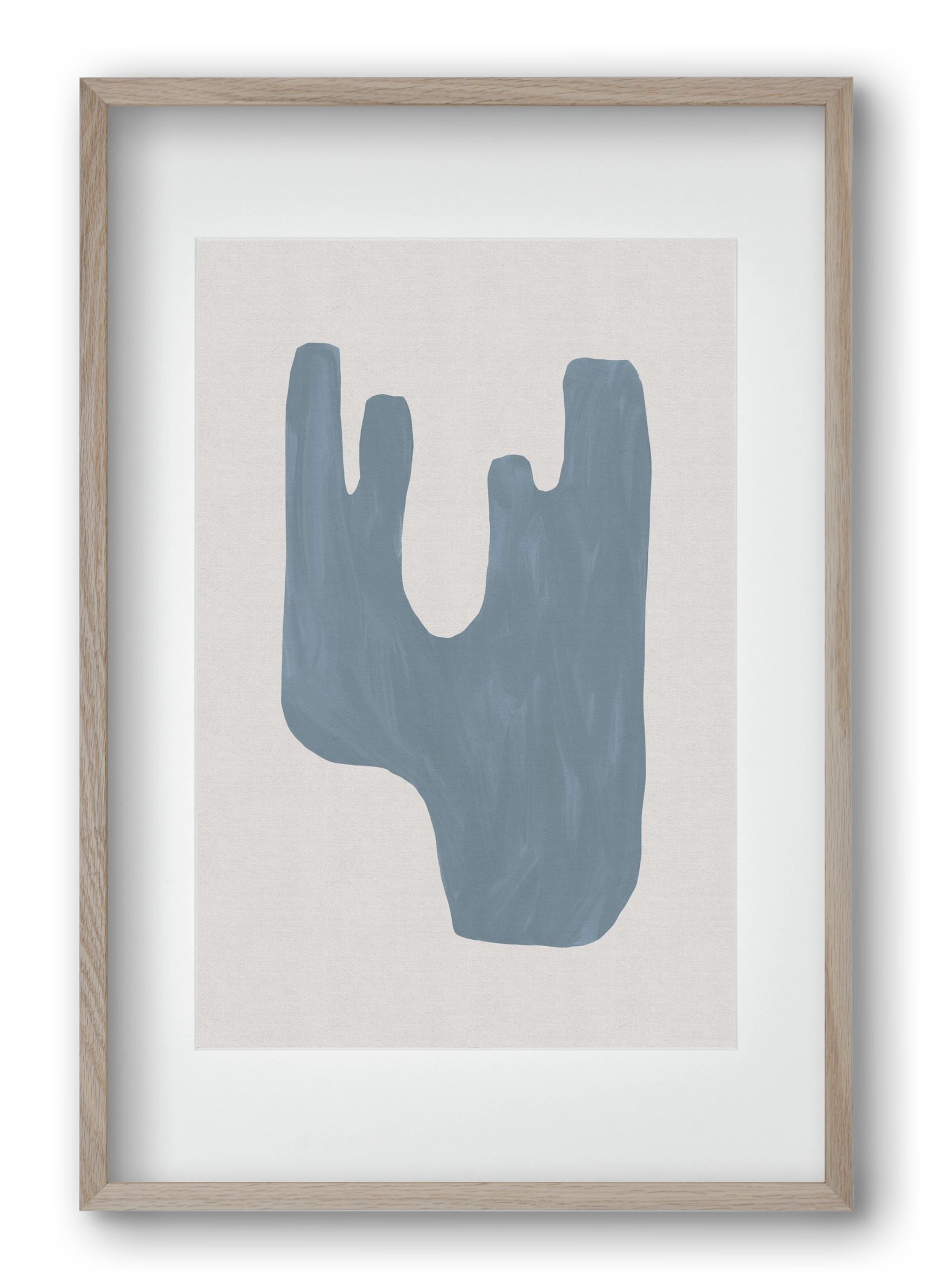 Mid Century Blue IV, 40x60 cm (30x45 cm), Tölgy keret, paszpartuval