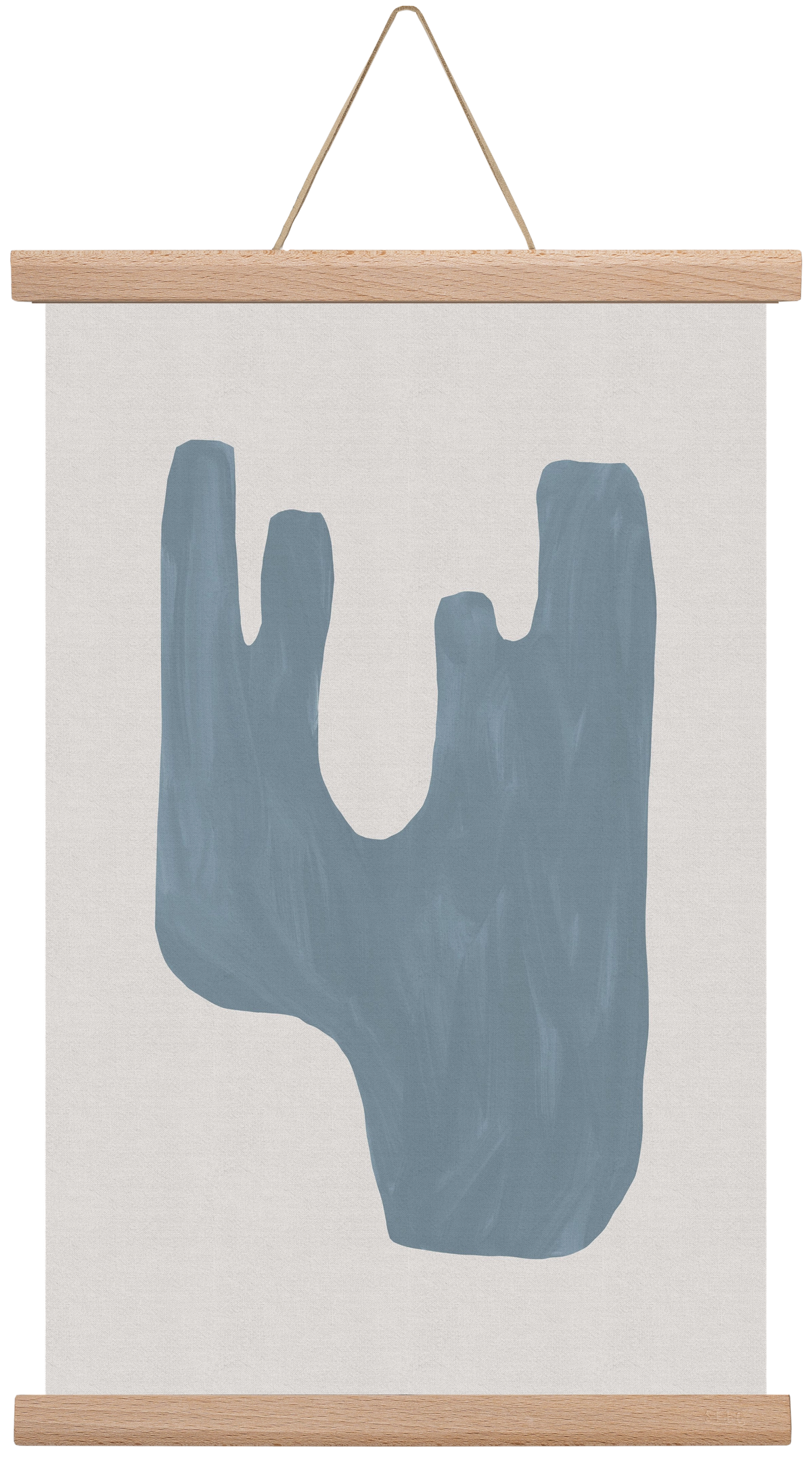 Mid Century Blue IV, 30x45 cm (30x45 cm), Tölgy akasztó