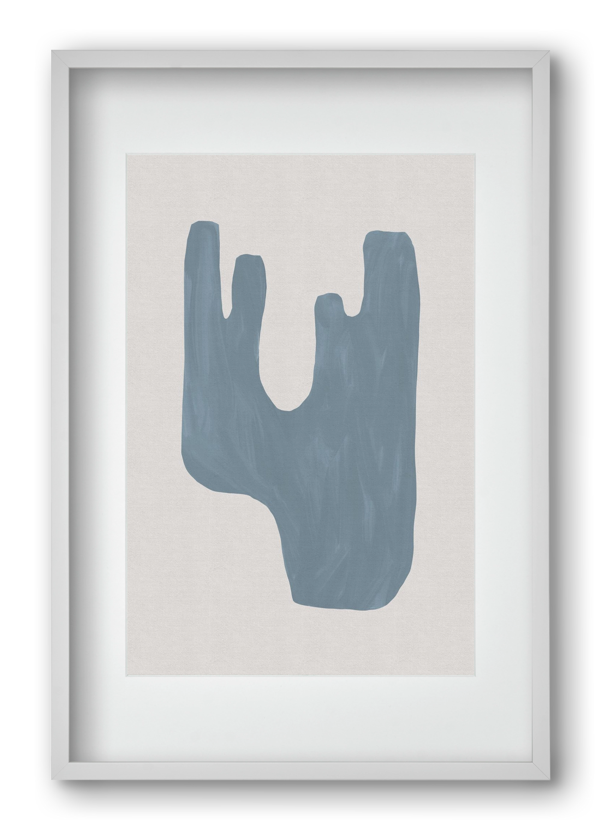 Mid Century Blue IV, 40x60 cm (30x45 cm), Fehér keret, paszpartuval