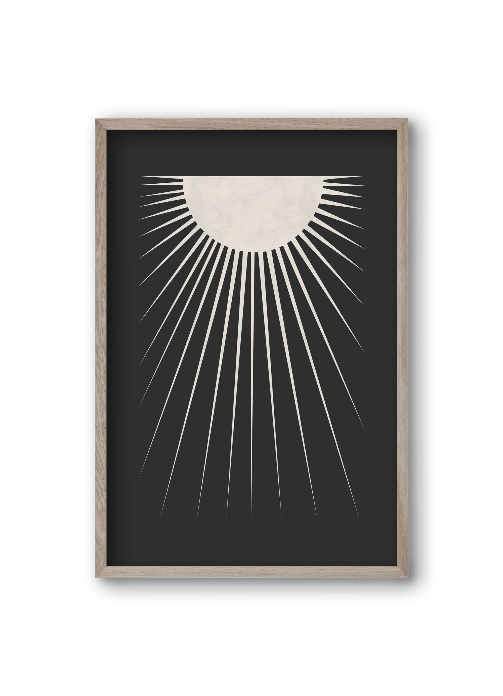 Minimal Moon, 20x30 cm (20x30 cm), Tölgy keret