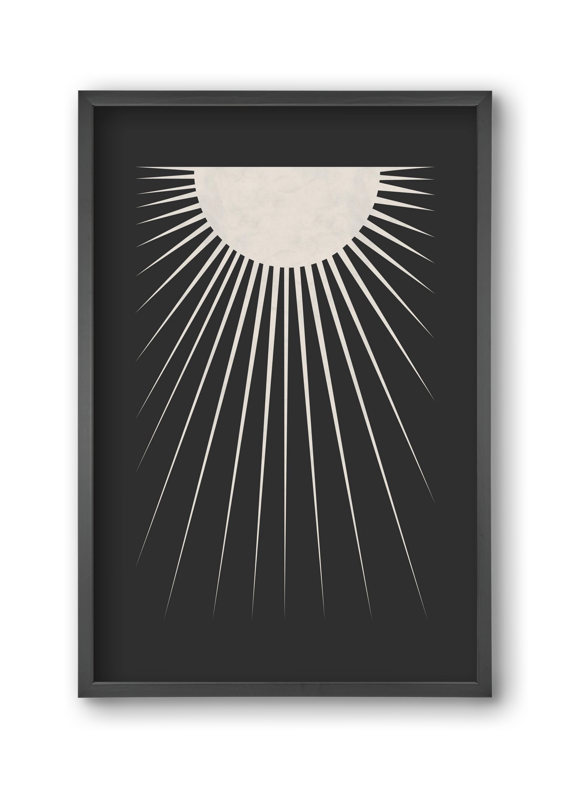 Minimal Moon, 30x45 cm (30x45 cm), Fekete keret