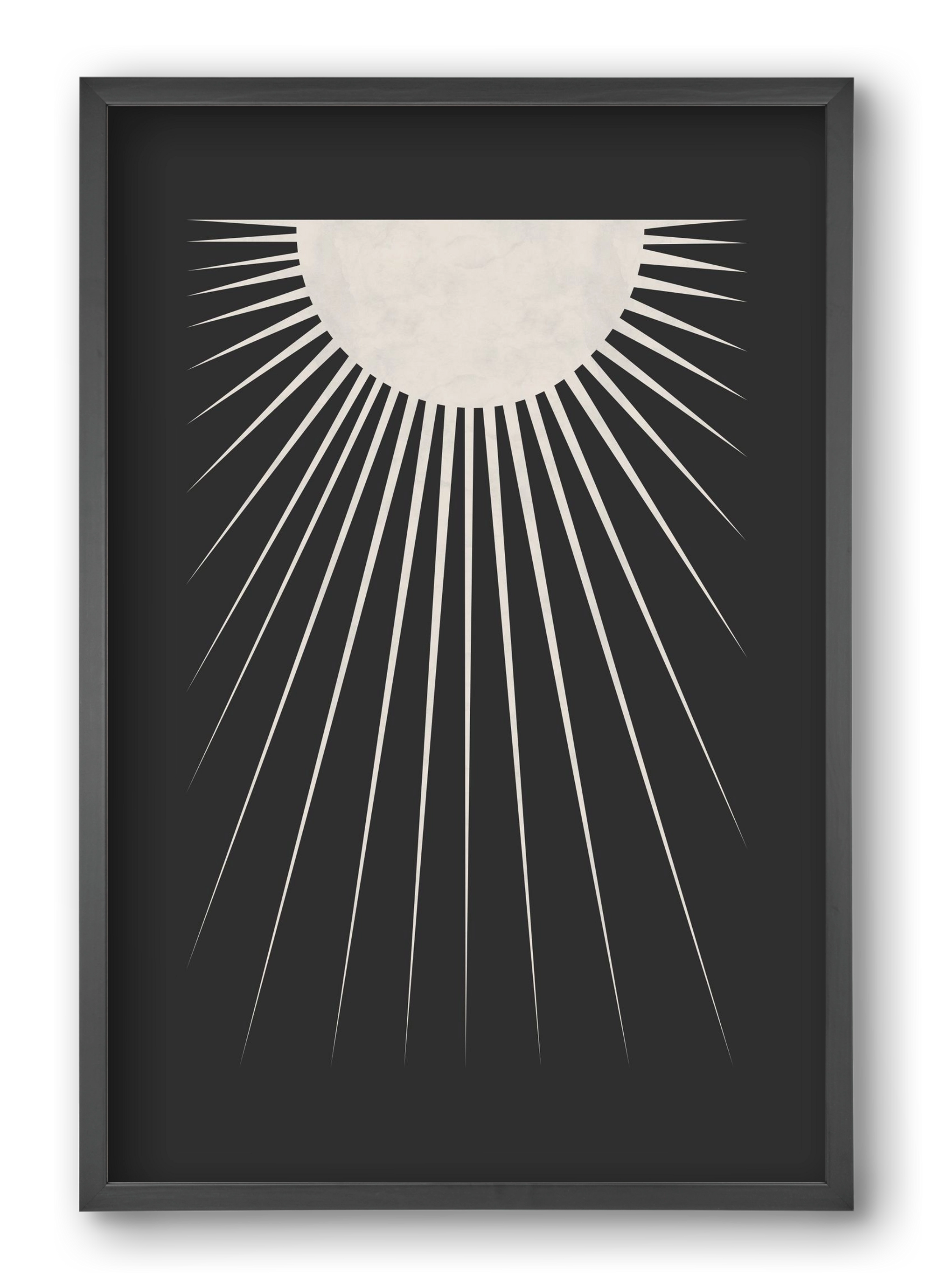 Minimal Moon, 40x60 cm (40x60 cm), Fekete keret