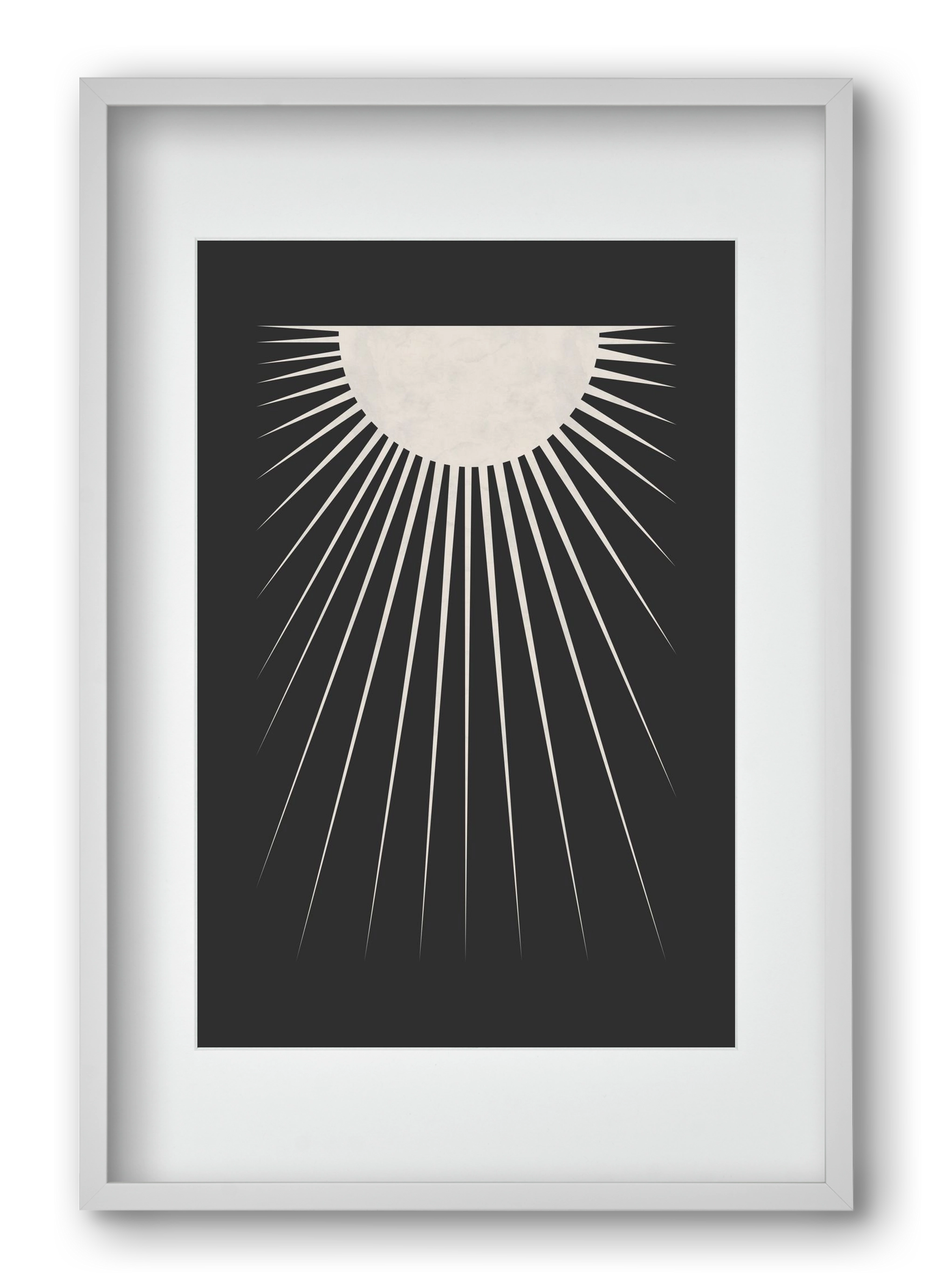 Minimal Moon, 40x60 cm (30x45 cm), Fehér keret, paszpartuval