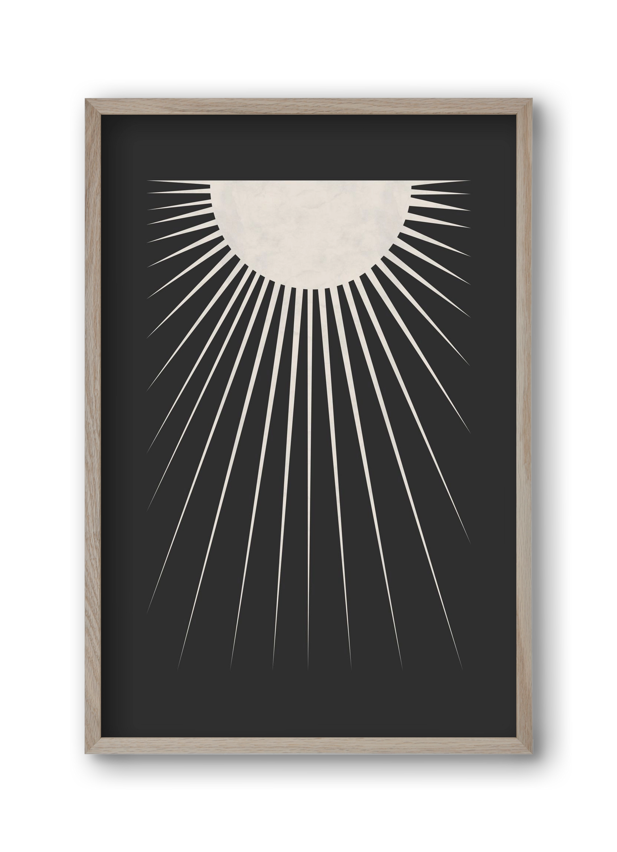 Minimal Moon, 30x45 cm (30x45 cm), Tölgy keret