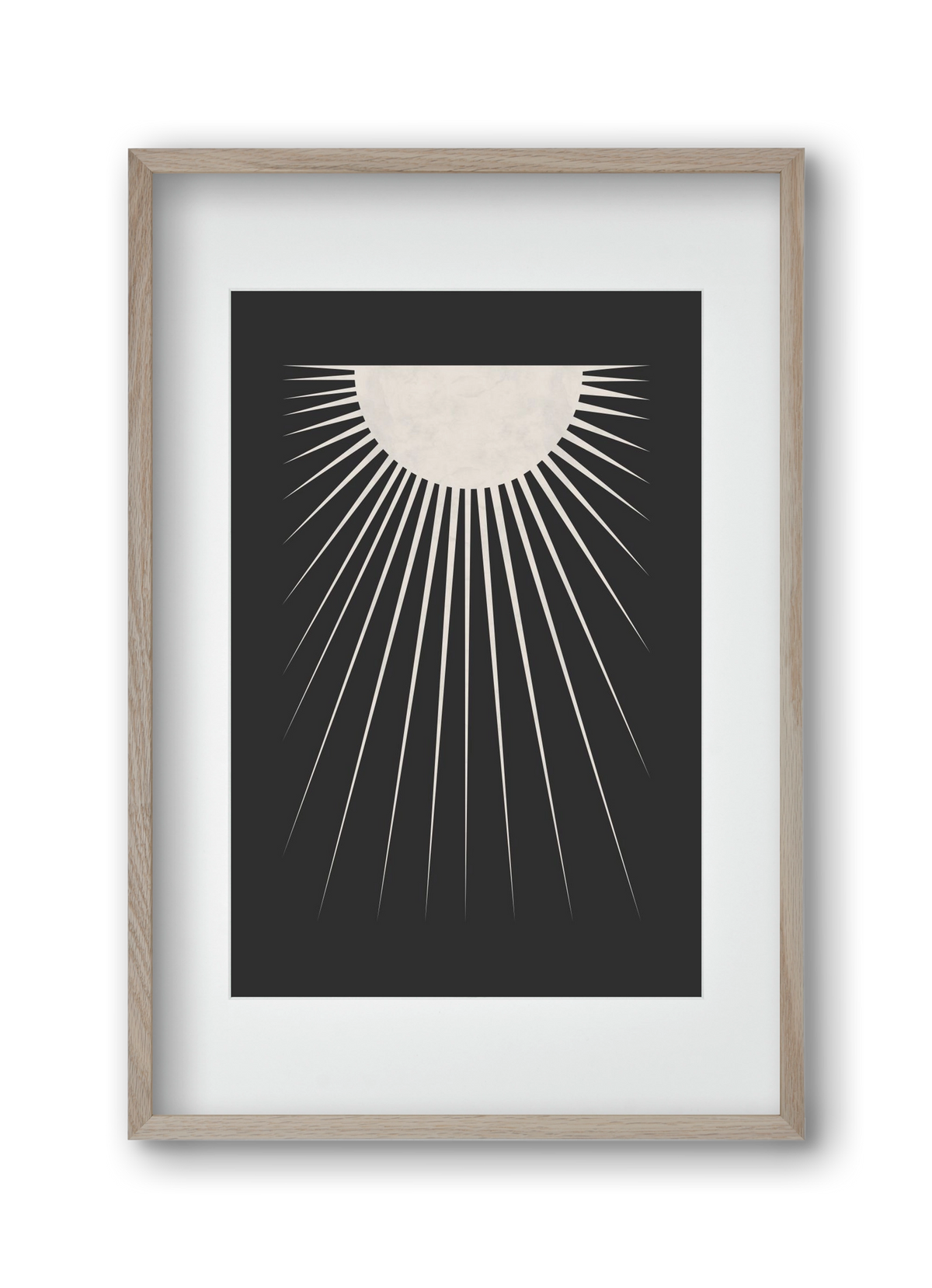 Minimal Moon, 30x45 cm (20x30 cm), Tölgy keret, paszpartuval