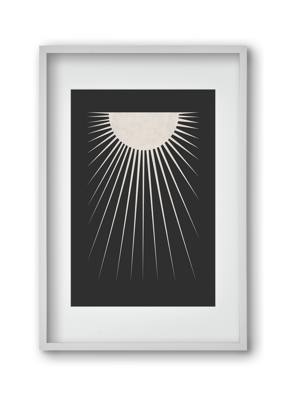 Minimal Moon, 30x45 cm (20x30 cm), Fehér keret, paszpartuval