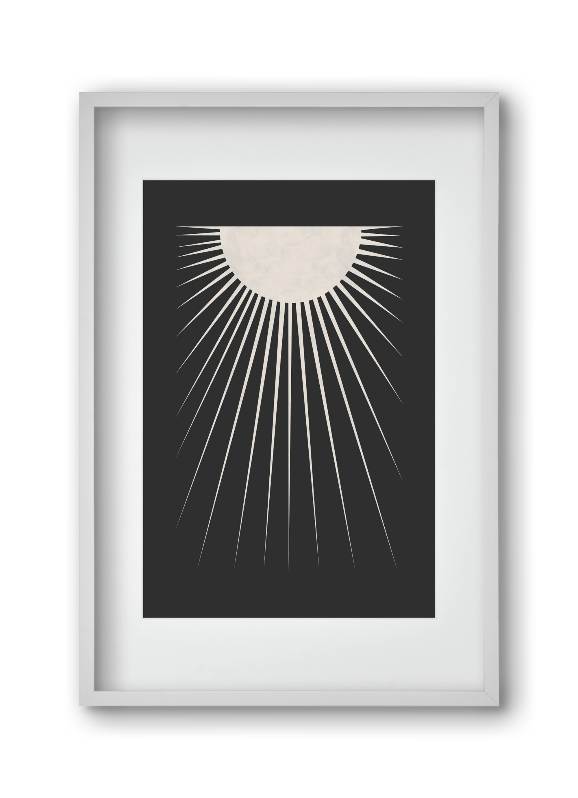 Minimal Moon, 30x45 cm (20x30 cm), Fehér keret, paszpartuval