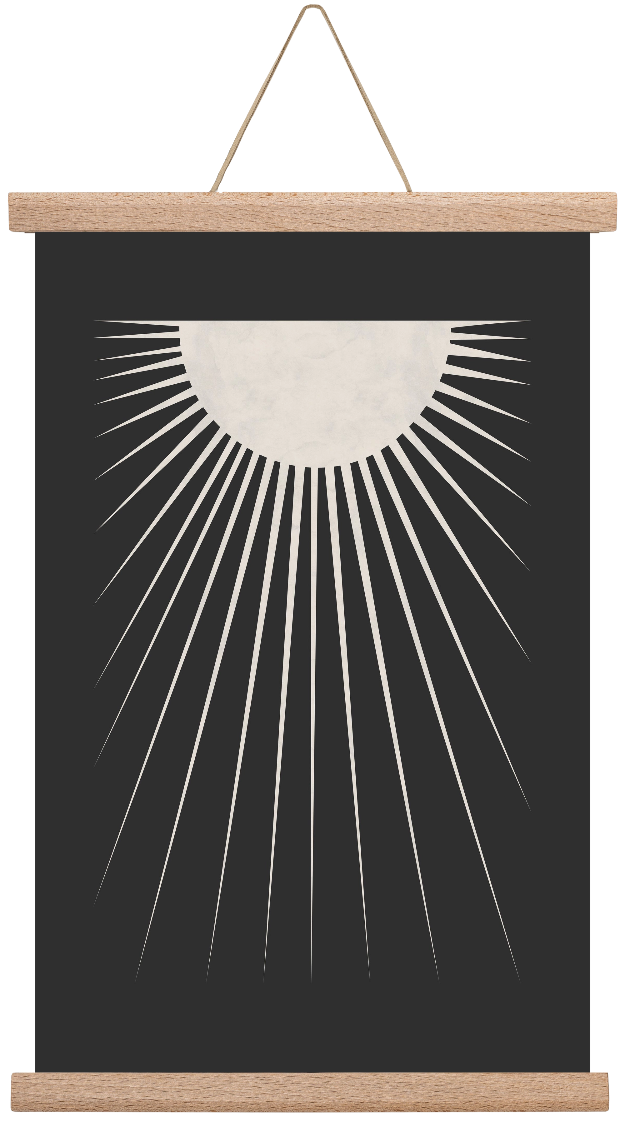 Minimal Moon, 30x45 cm (30x45 cm), Tölgy akasztó