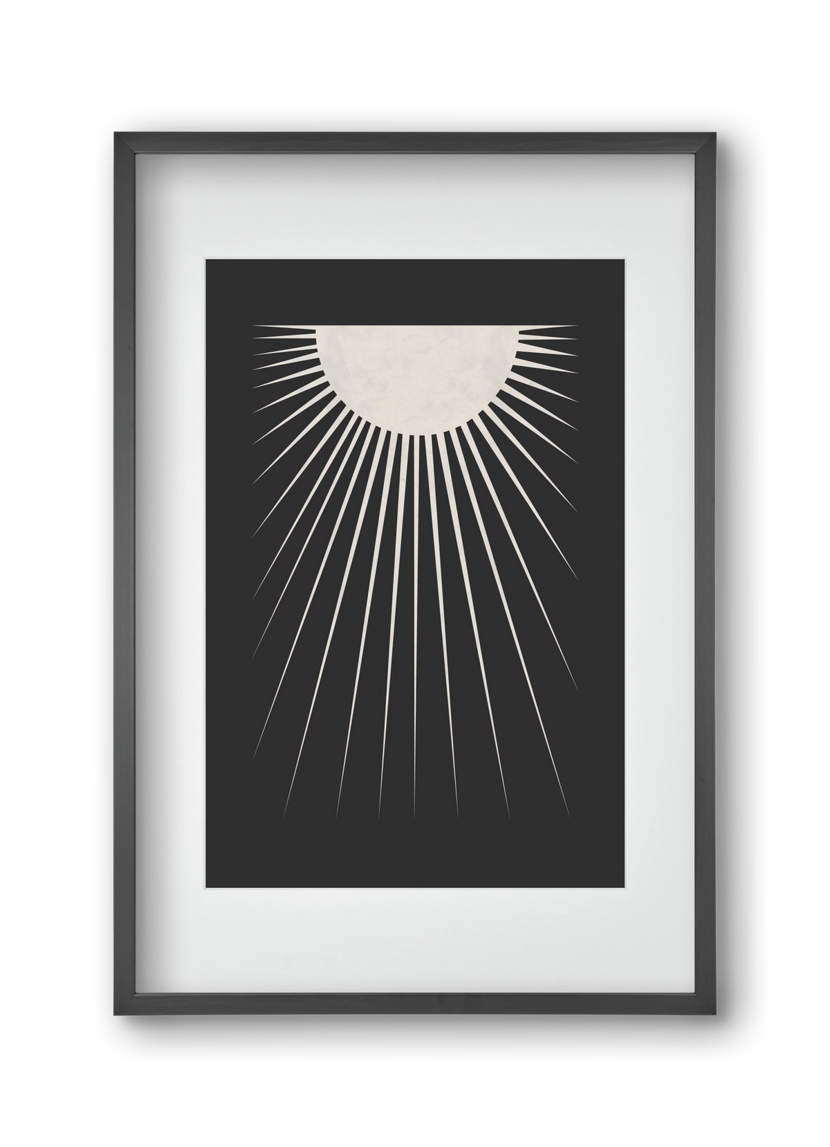 Minimal Moon, 30x45 cm (20x30 cm), Fekete keret, paszpartuval