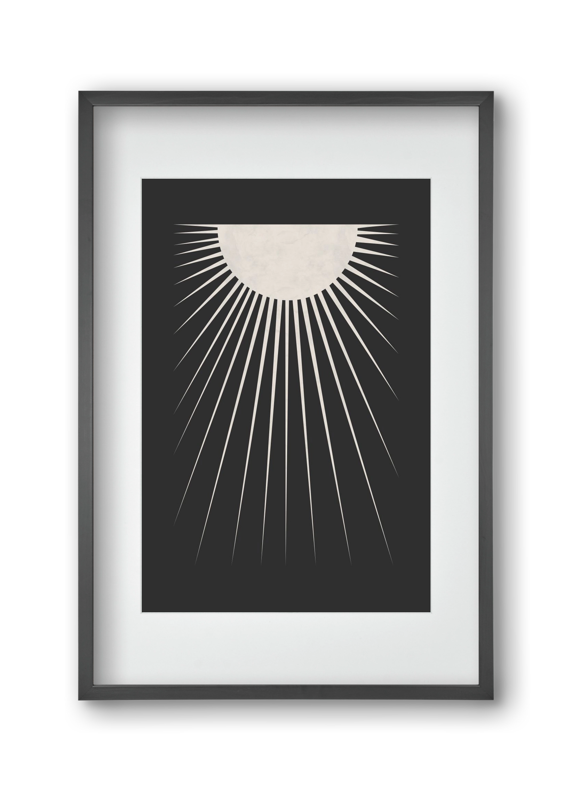Minimal Moon, 30x45 cm (20x30 cm), Fekete keret, paszpartuval