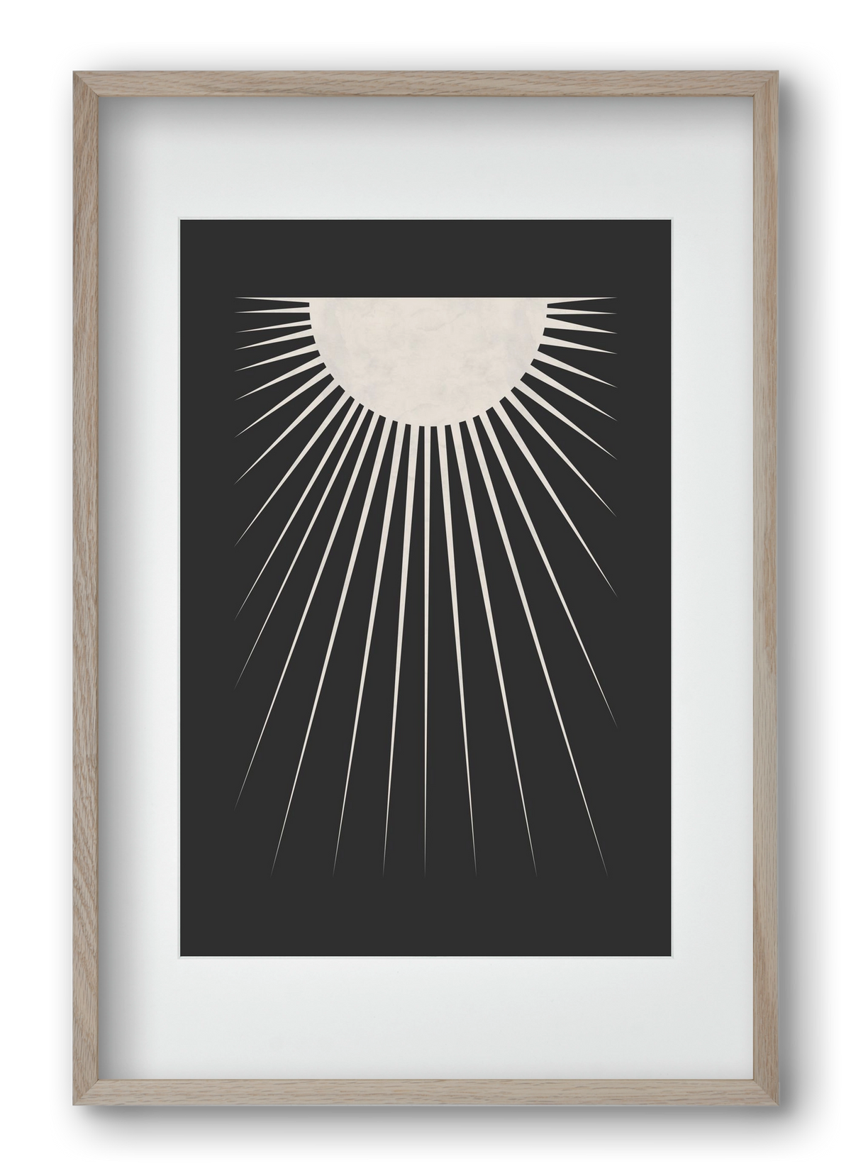 Minimal Moon, 40x60 cm (30x45 cm), Tölgy keret, paszpartuval