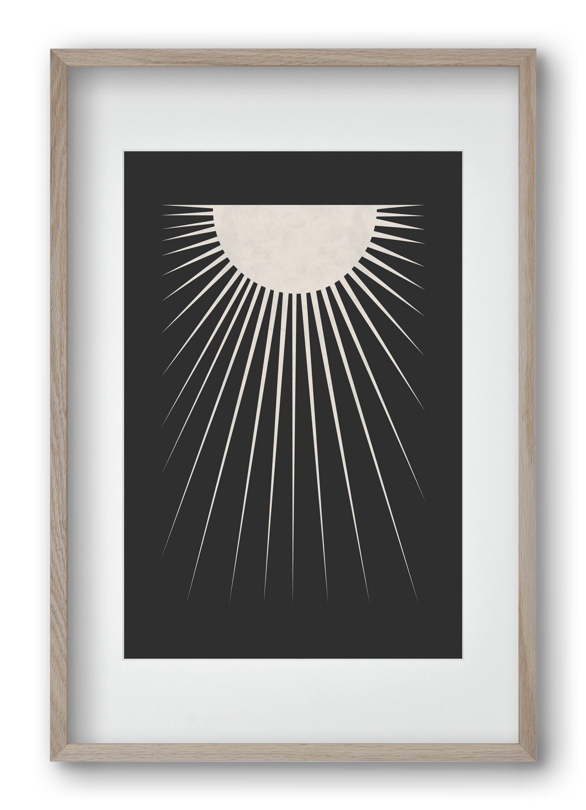 Minimal Moon, 40x60 cm (30x45 cm), Tölgy keret, paszpartuval