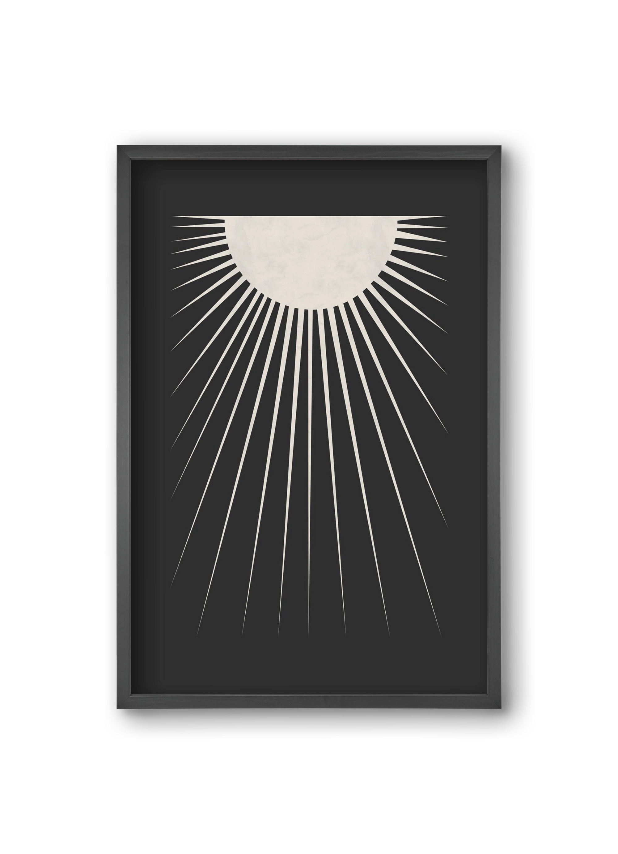 Minimal Moon, 20x30 cm (20x30 cm), Fekete keret