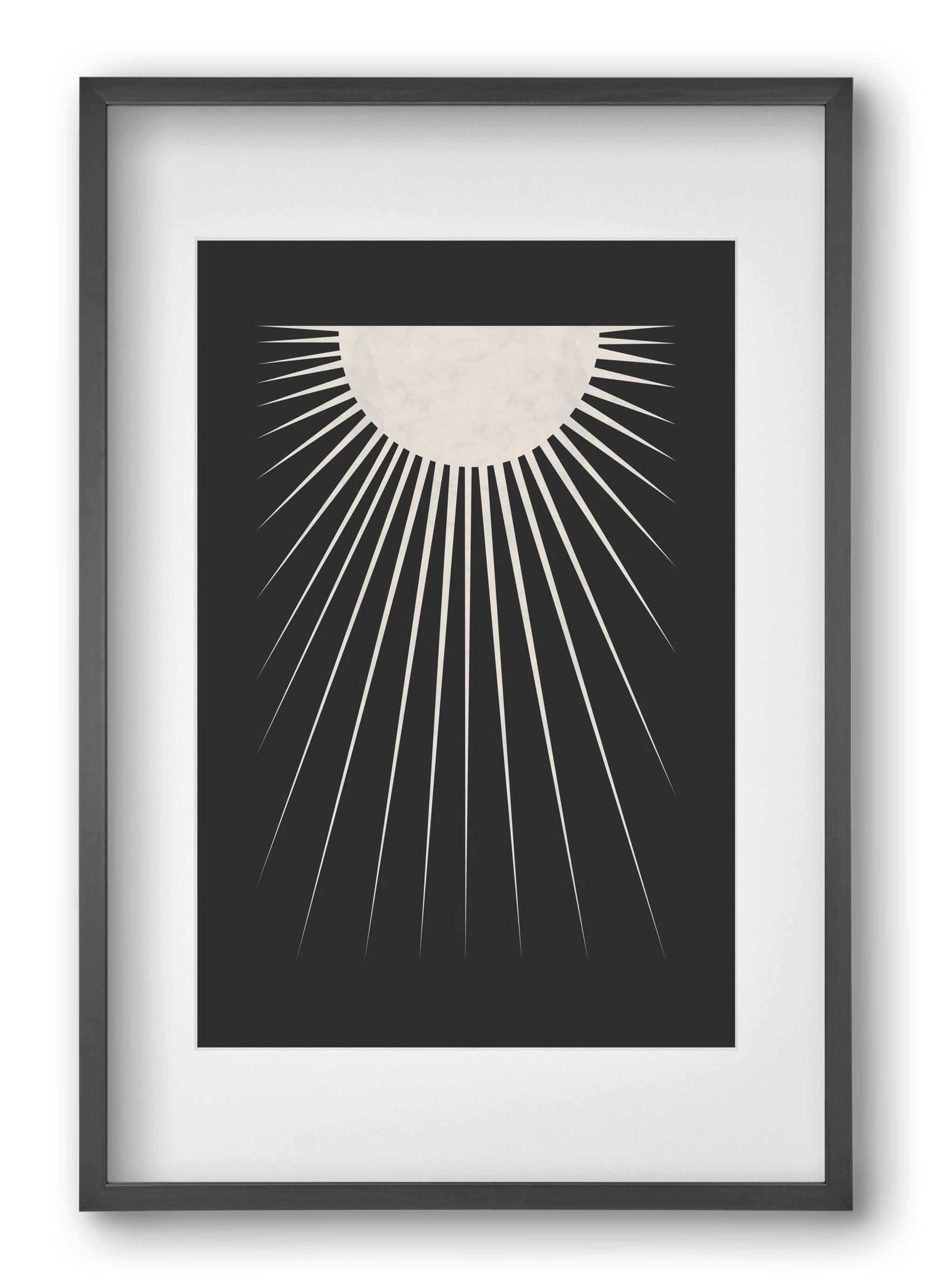 Minimal Moon, 40x60 cm (30x45 cm), Fekete keret, paszpartuval